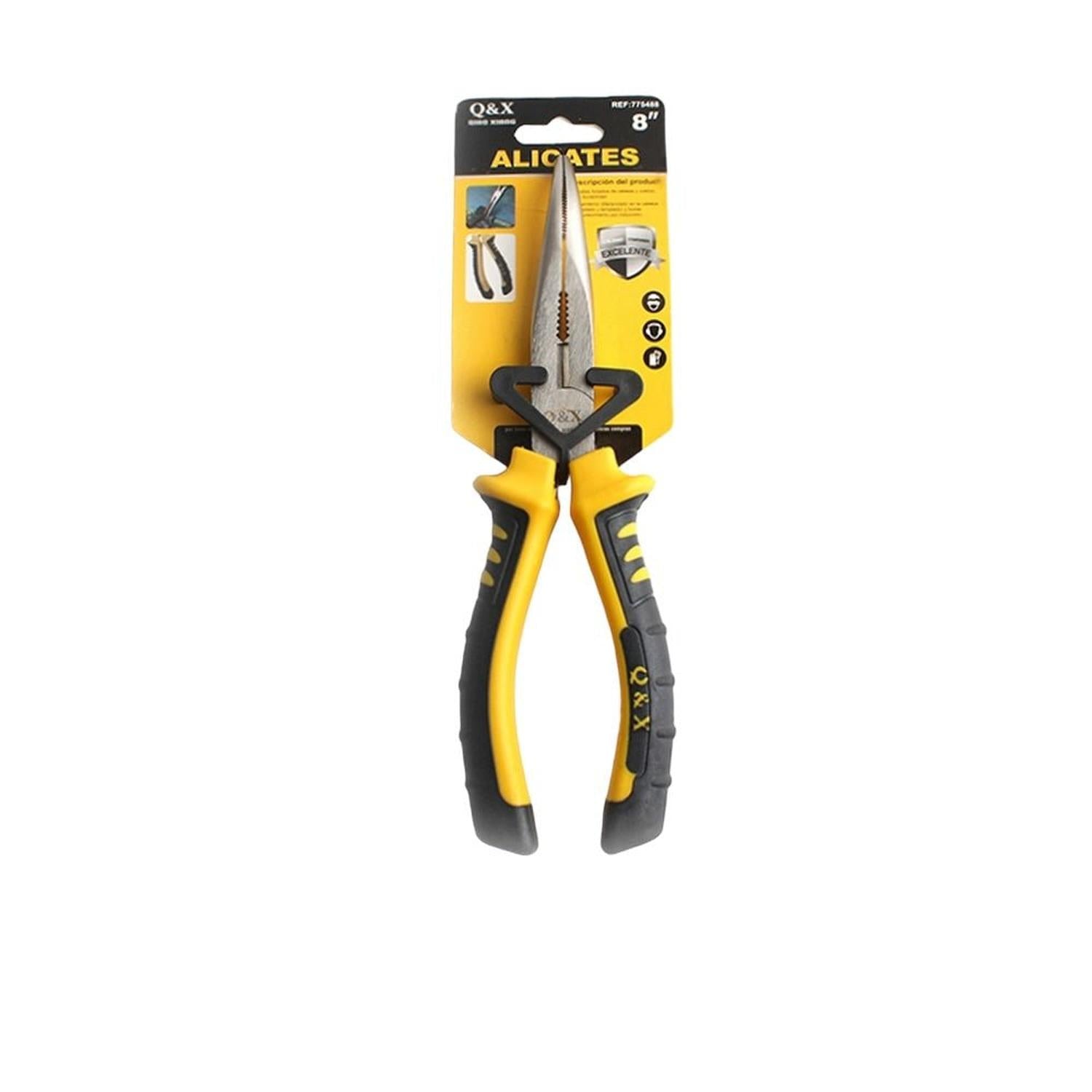 Alicates De Punta Curva Niquelados De 8 Pulgadas