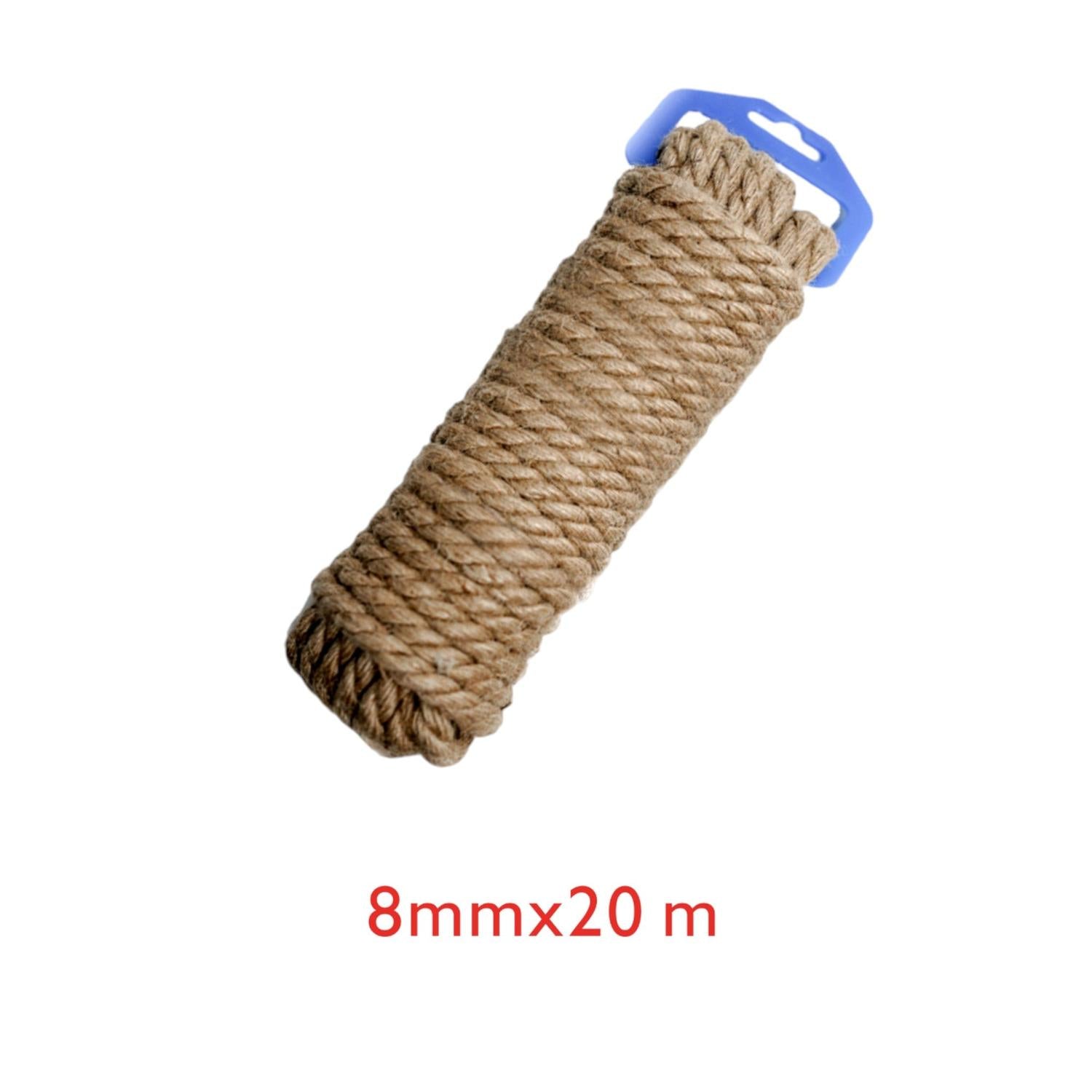 Cuerda de cánamo 8MM*20M con gancho azul modelo M3200