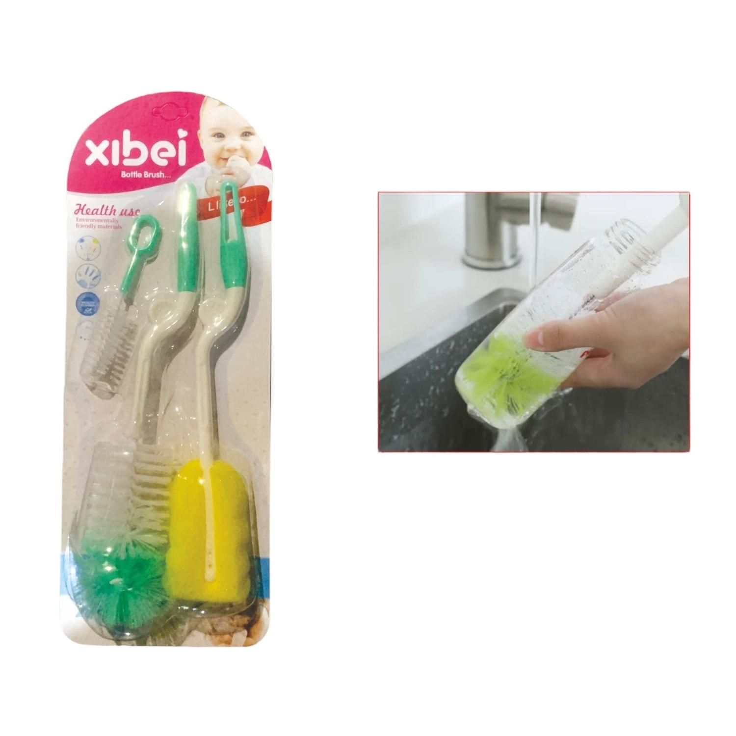 602 Tarjeta De Succión De Tres Piezas, Cepillo Para Biberón, Mezcla De Colores