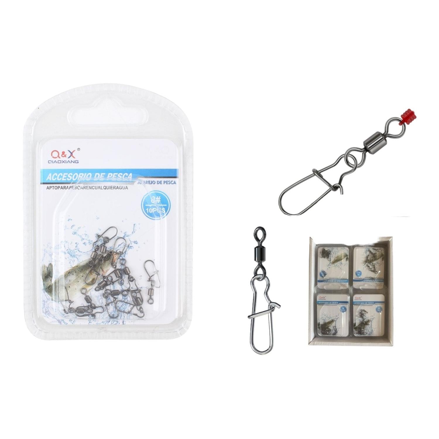 (Accesorios Para Artes De Pesca) American + Pin Mejorado 8# 10Pcs
