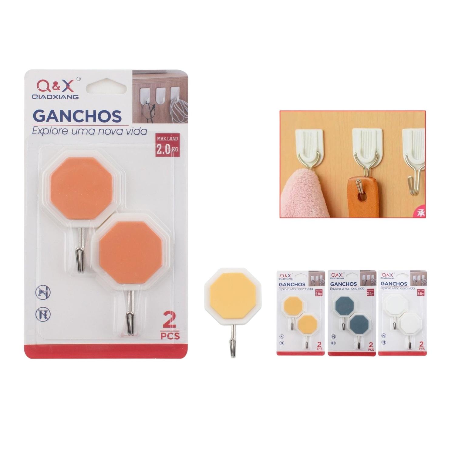 M-00400-Nm-00400 Gancho Adhesivo Pol¨ªgono Geom¨¦trico 2Uds