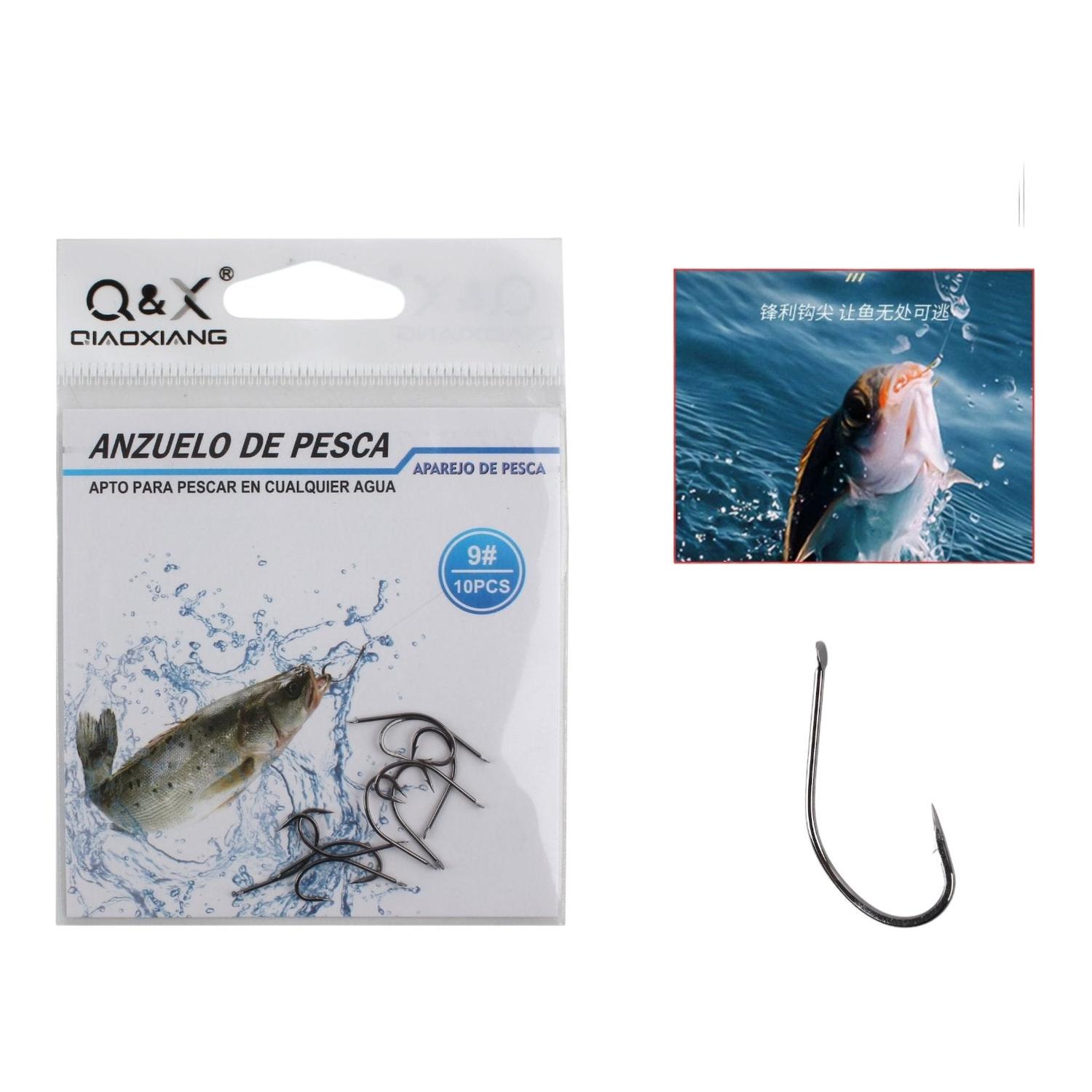 Anzuelo De Pesca De Mar Maruyo Plano 9# 10Pc (N¨ªquel Negro)