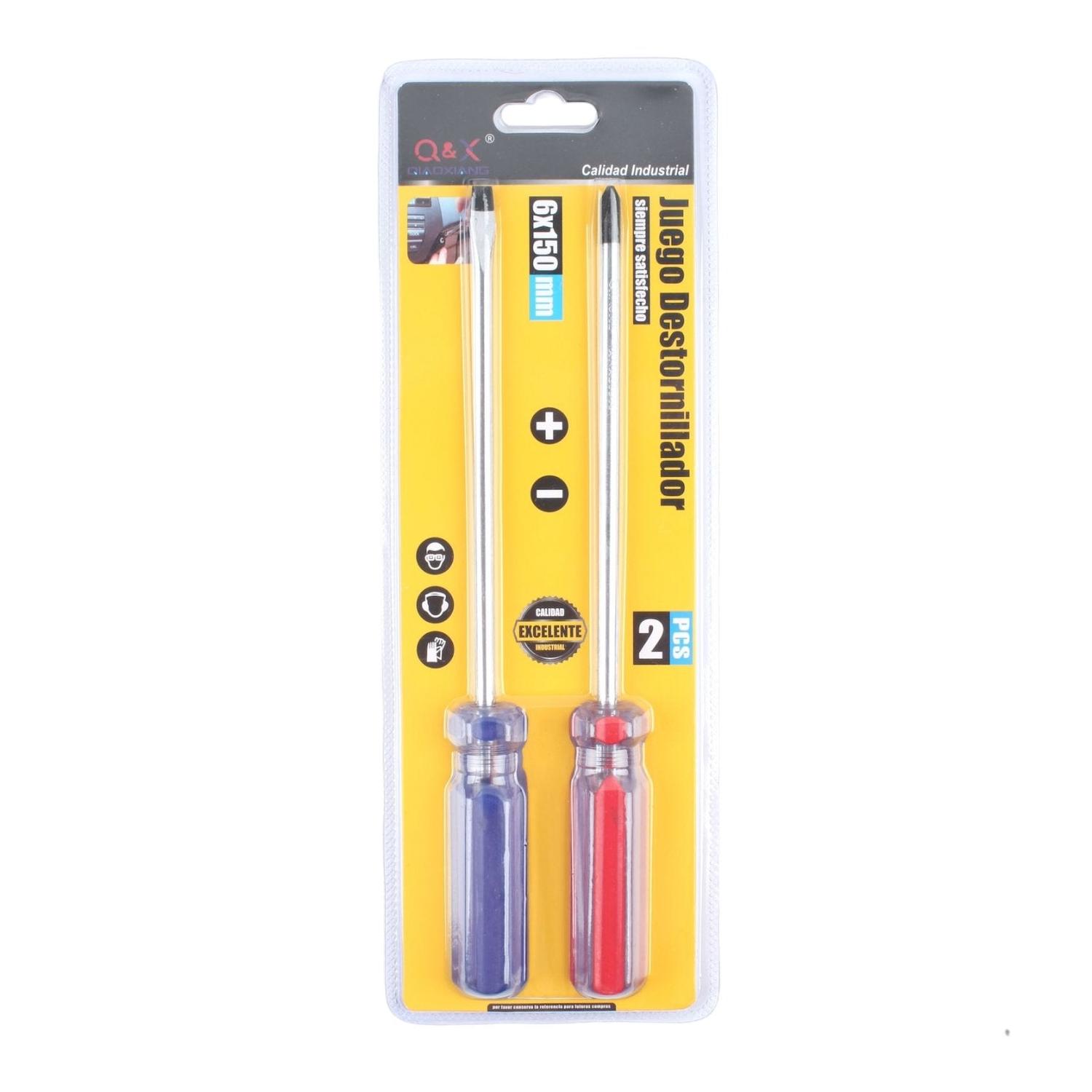 2 Destornilladores Con Mango De Cristal ¡°+-¡± 6*150