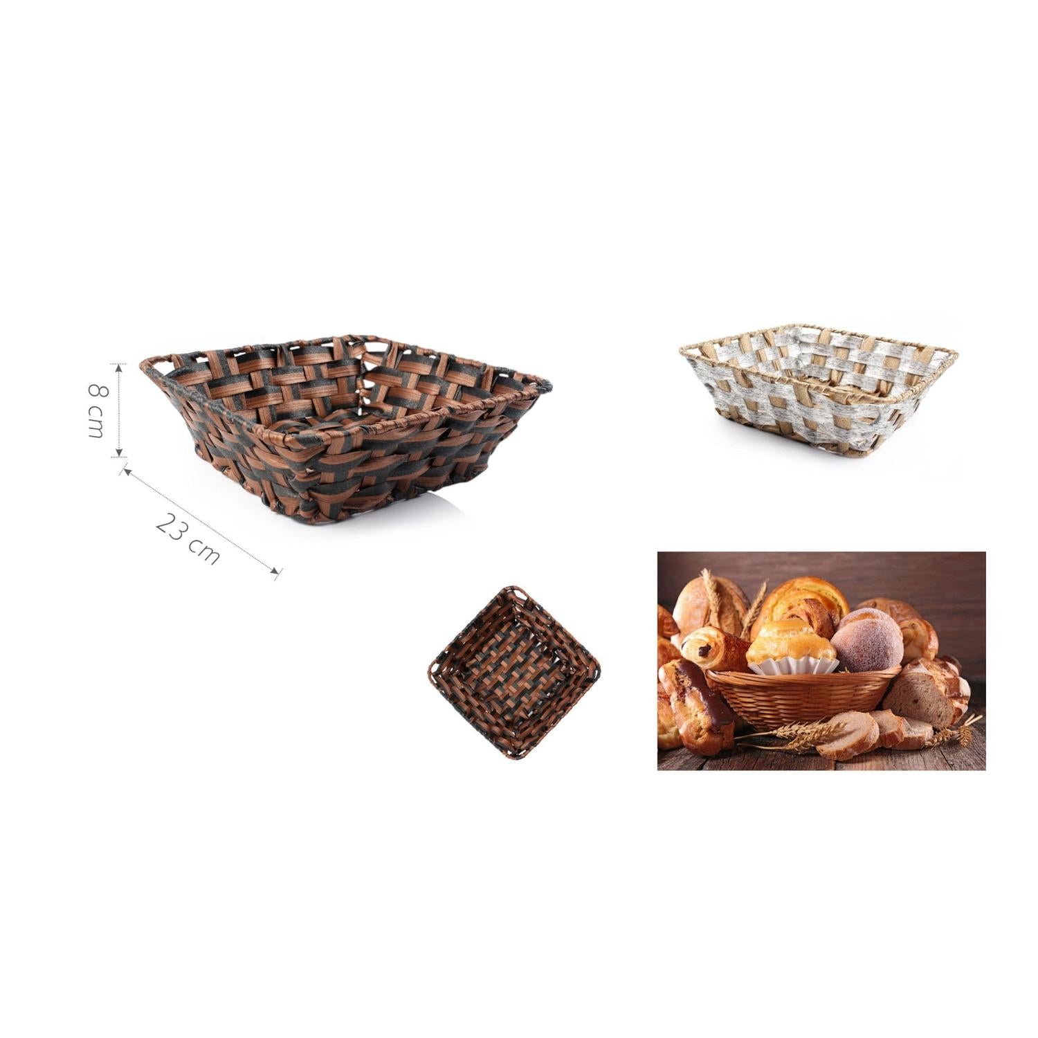 Cesta de mimbre para pan 23 x 8 cm