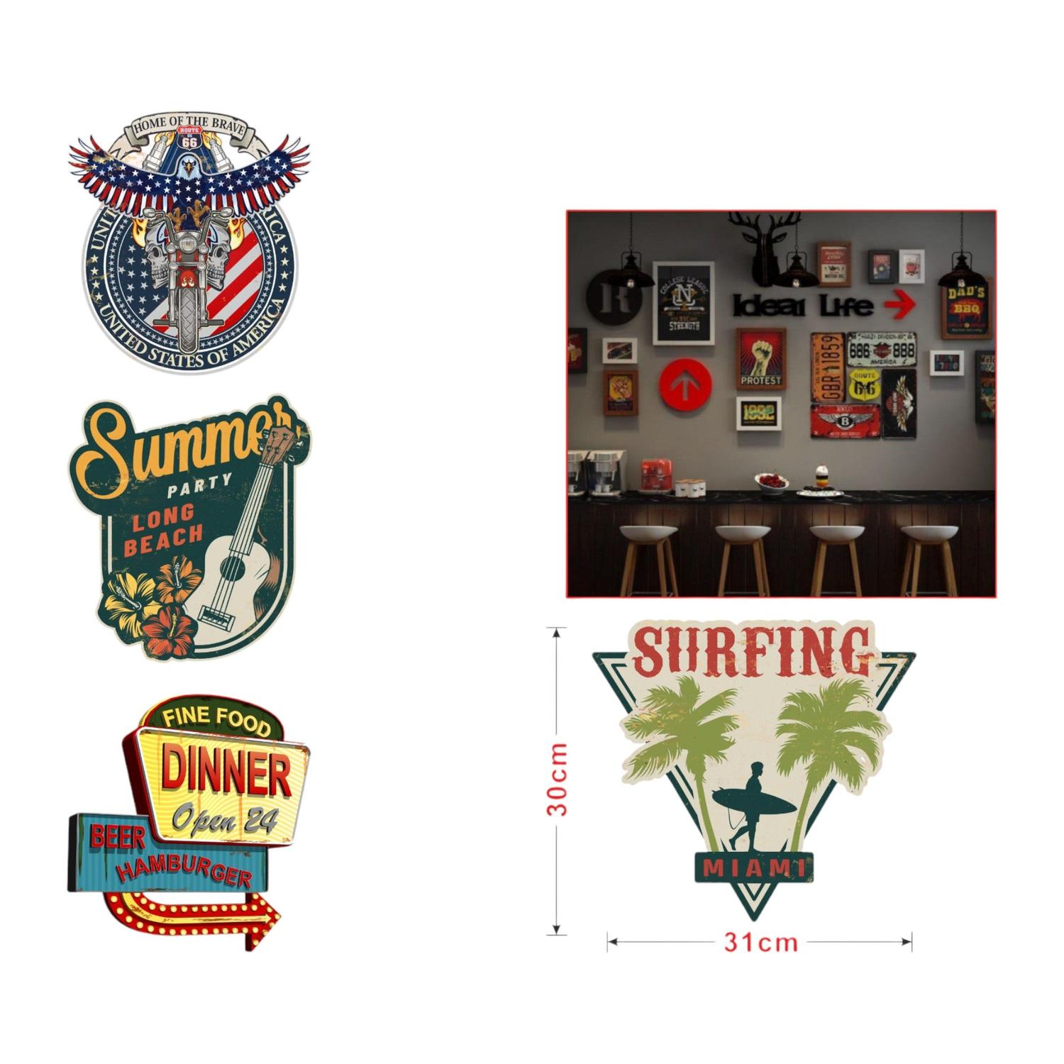 Cuadro tridimensional de hojalata con diseño exclusivo (modelos 374, 372, 375, 380)