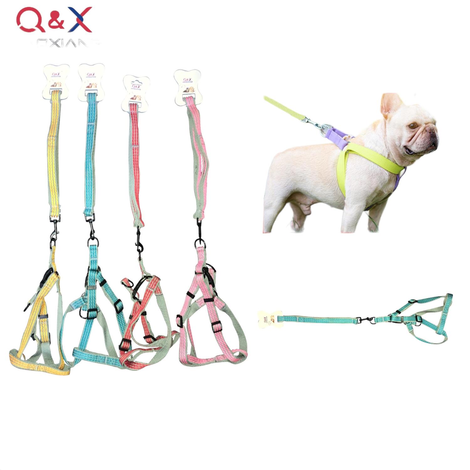 Arnés para mascotas de algodón bicolor A6085-2.0cm