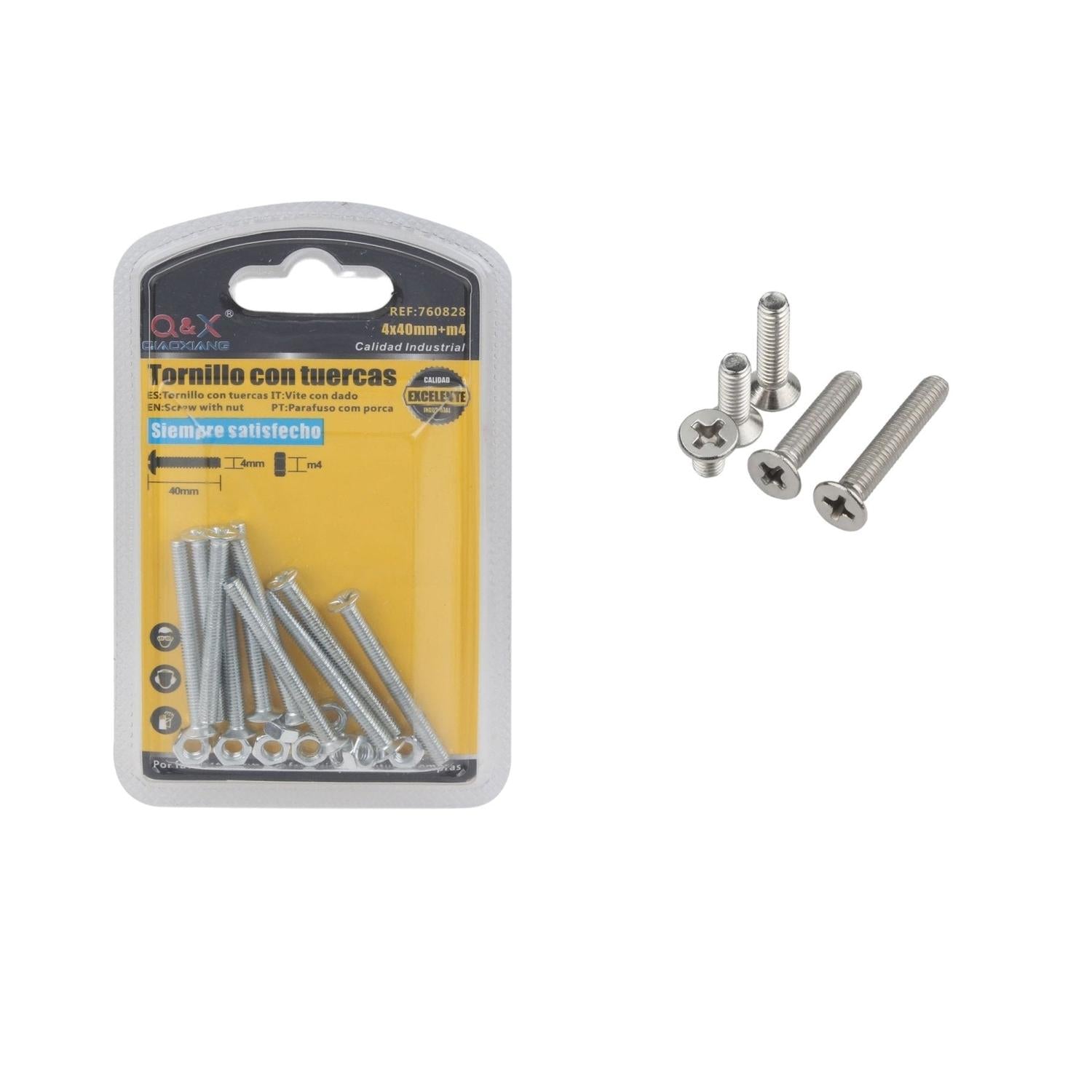 Perno Cruzado Con Tuerca 4*40+M4