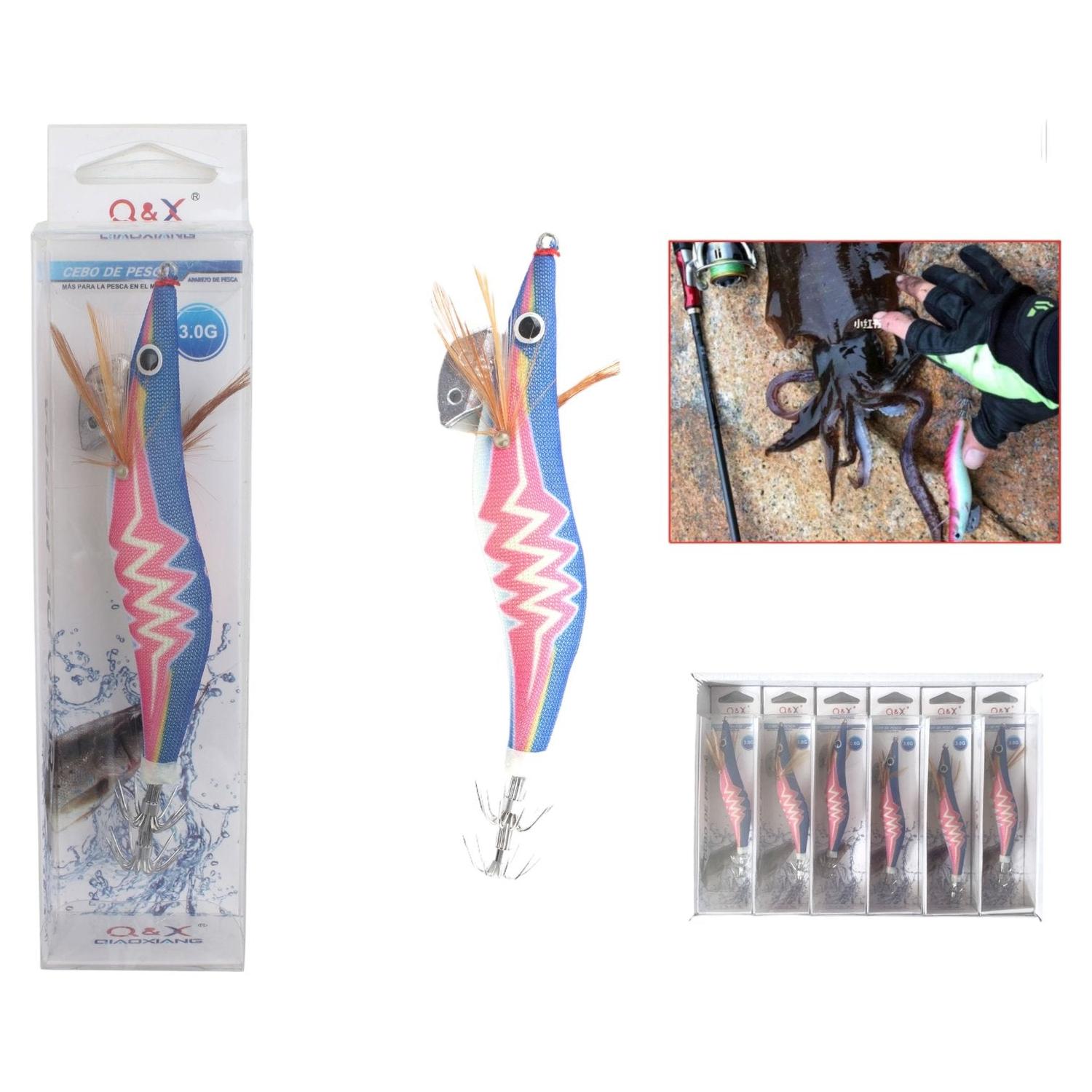 Señuelo de Pesca Tipo Camarón 3.0G – Color Azul Eléctrico