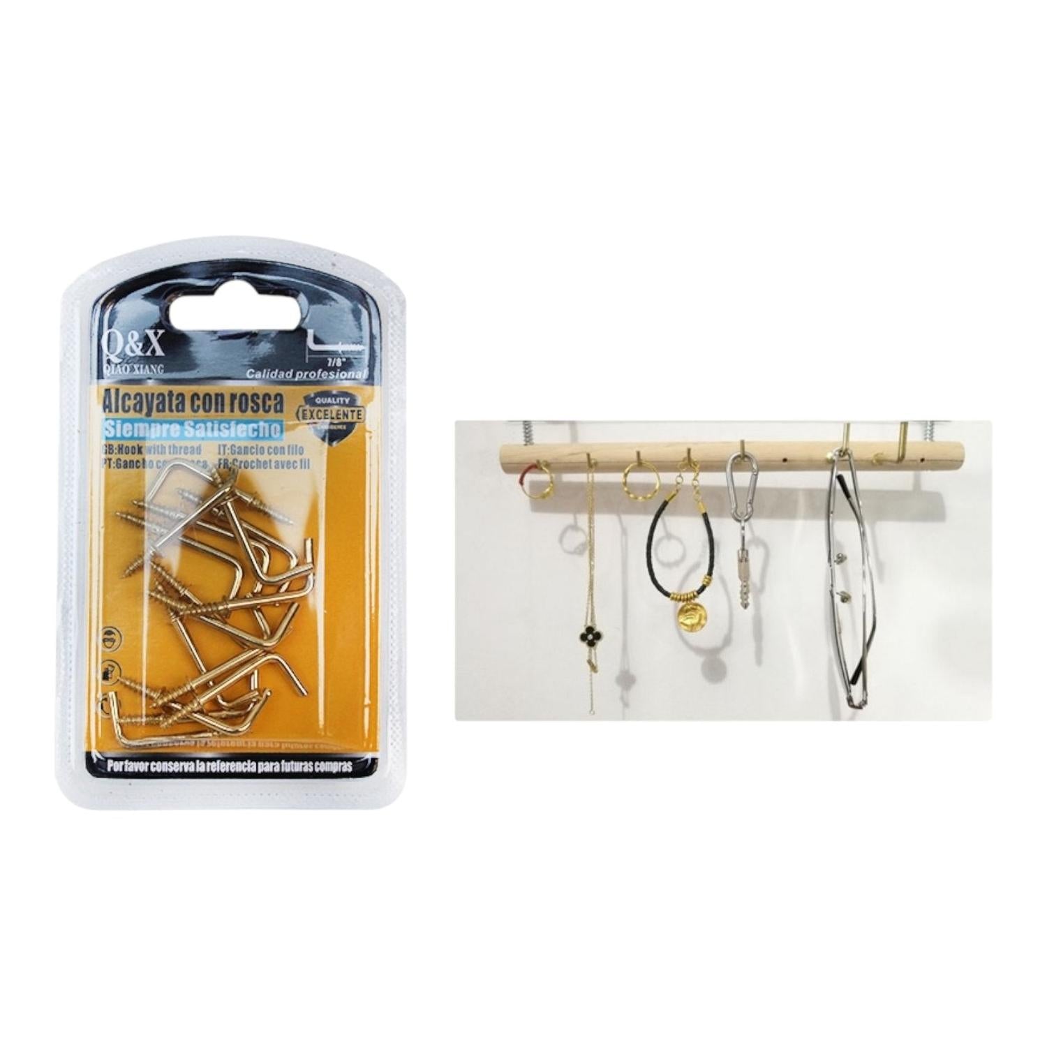 Gancho ángulo Recto Bañado En Cobre 7/8