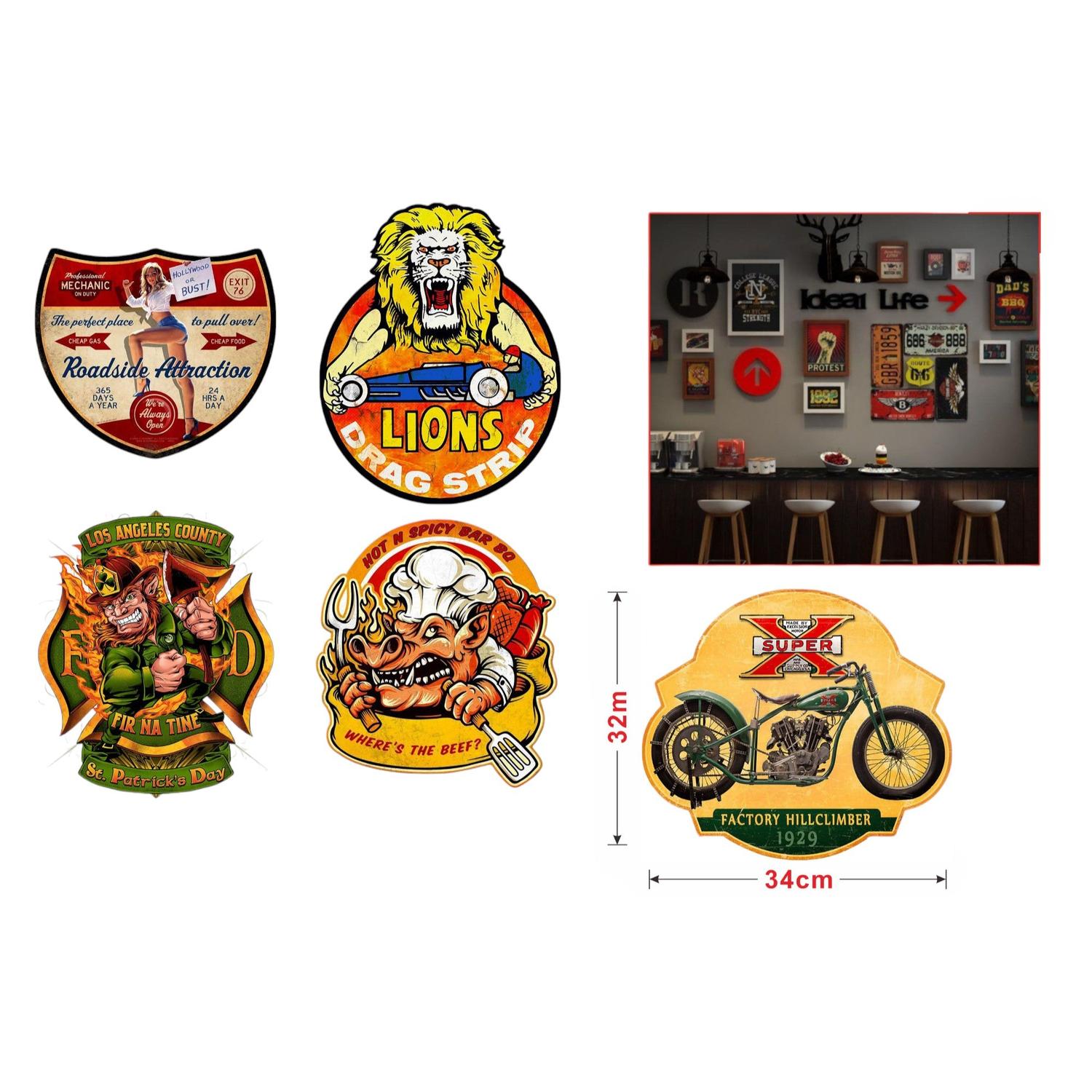 Cuadro de hojalata con diseño exclusivo (variedad de modelos 212, 214, 215, 216, 217)