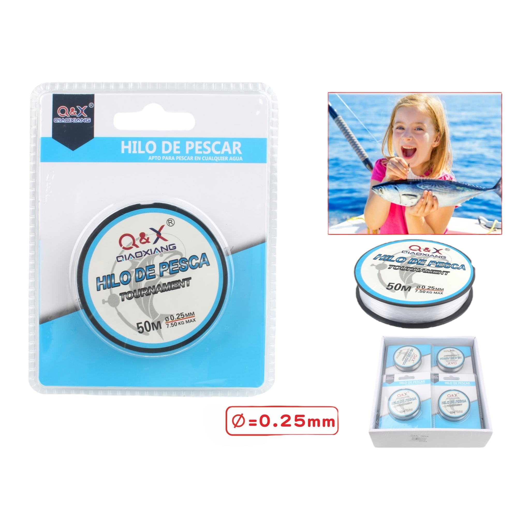 50M Línea de Pesca 0.25 mm