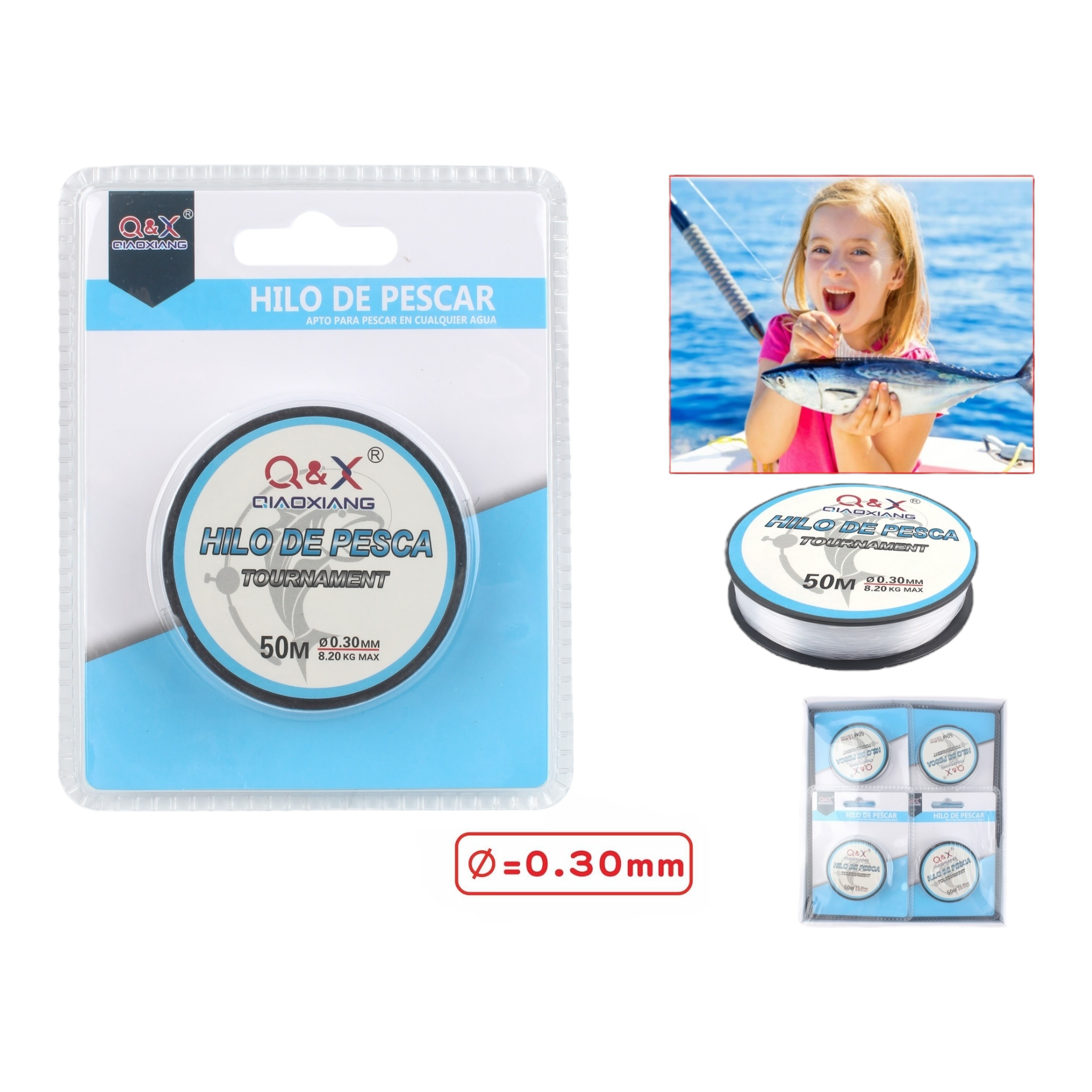 50M Línea de Pesca 0.30 mm