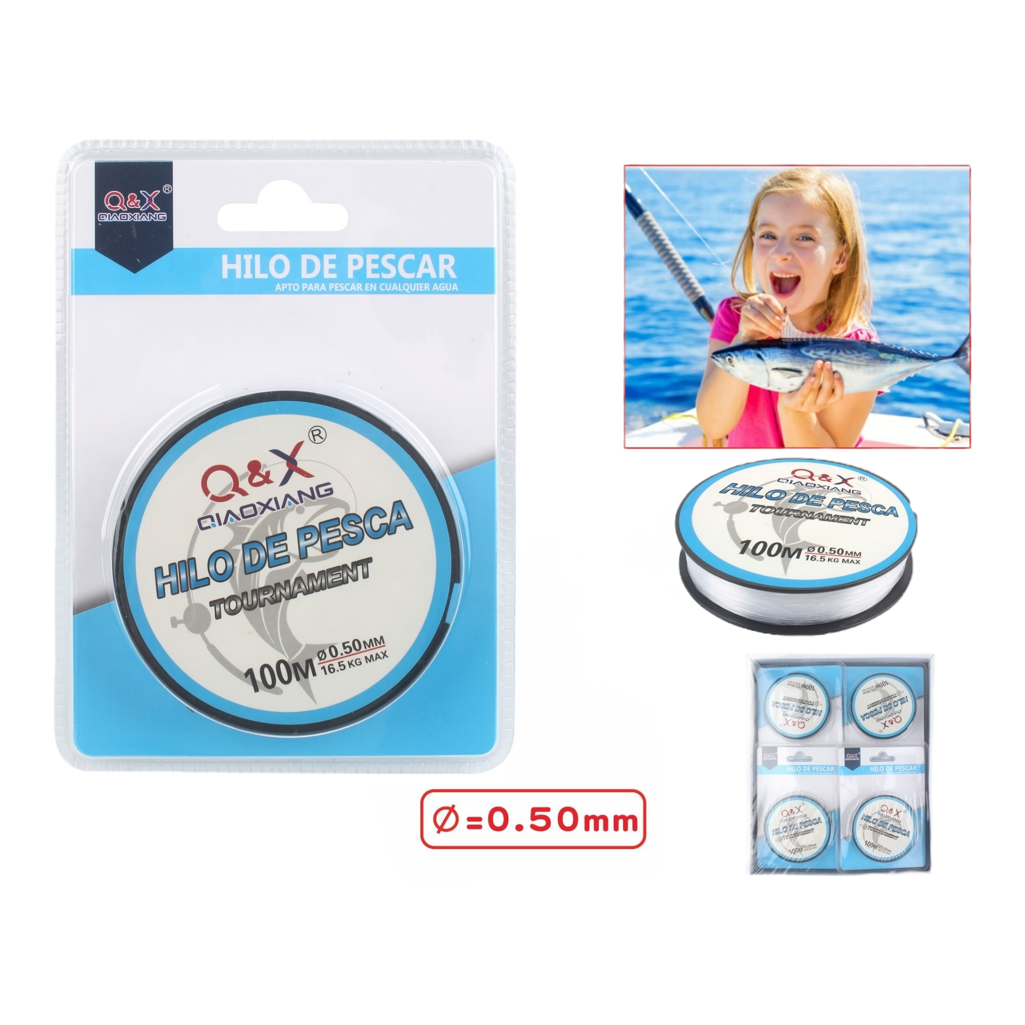 100M Línea de Pesca 0.50 mm