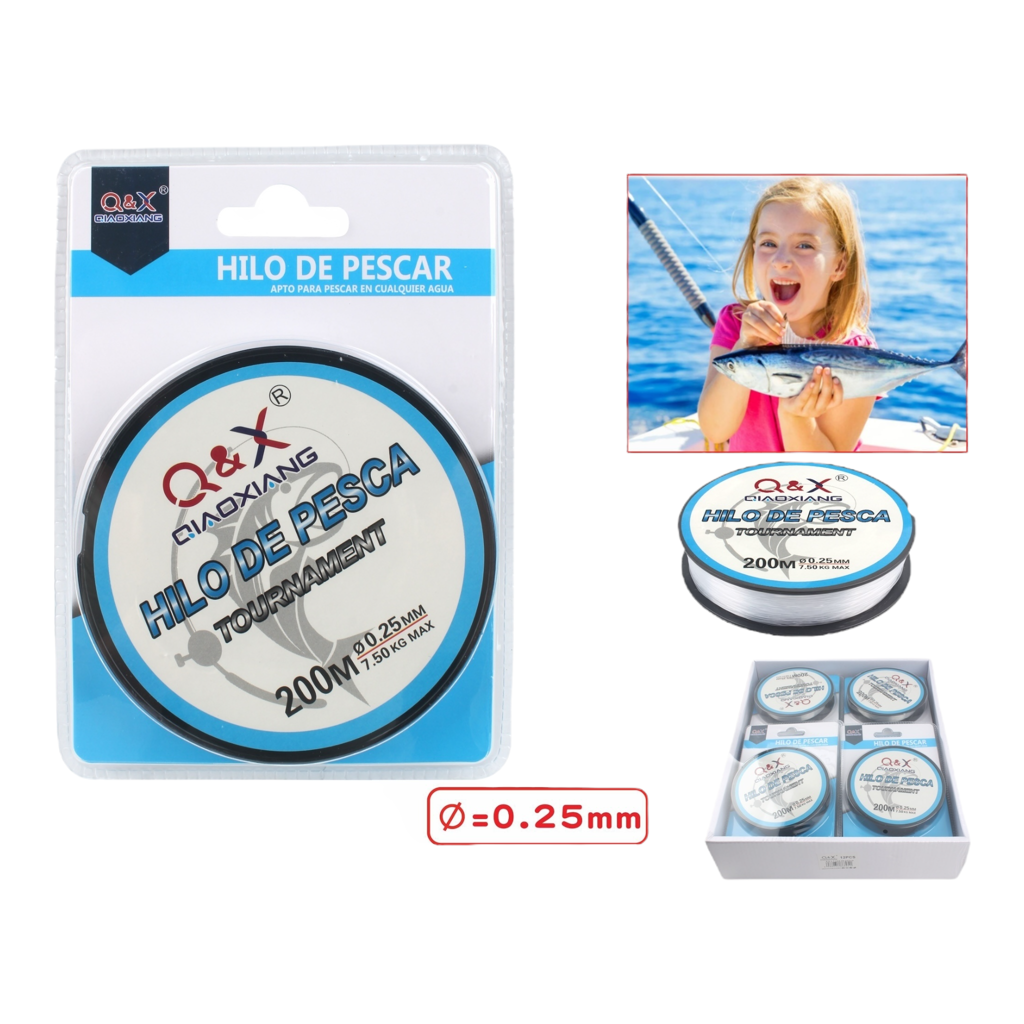 200M Línea de Pesca 0.25 mm