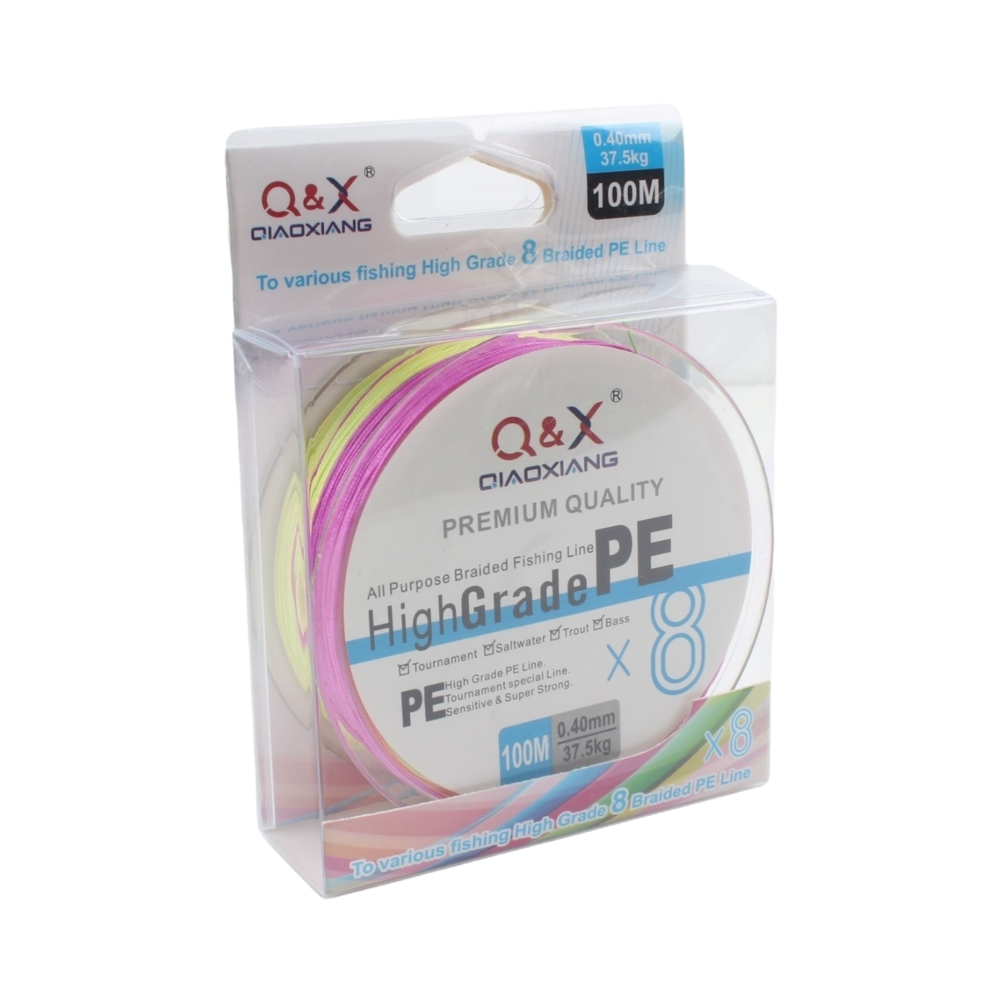 100M Línea Multifilamento 8X Color 0.45 mm