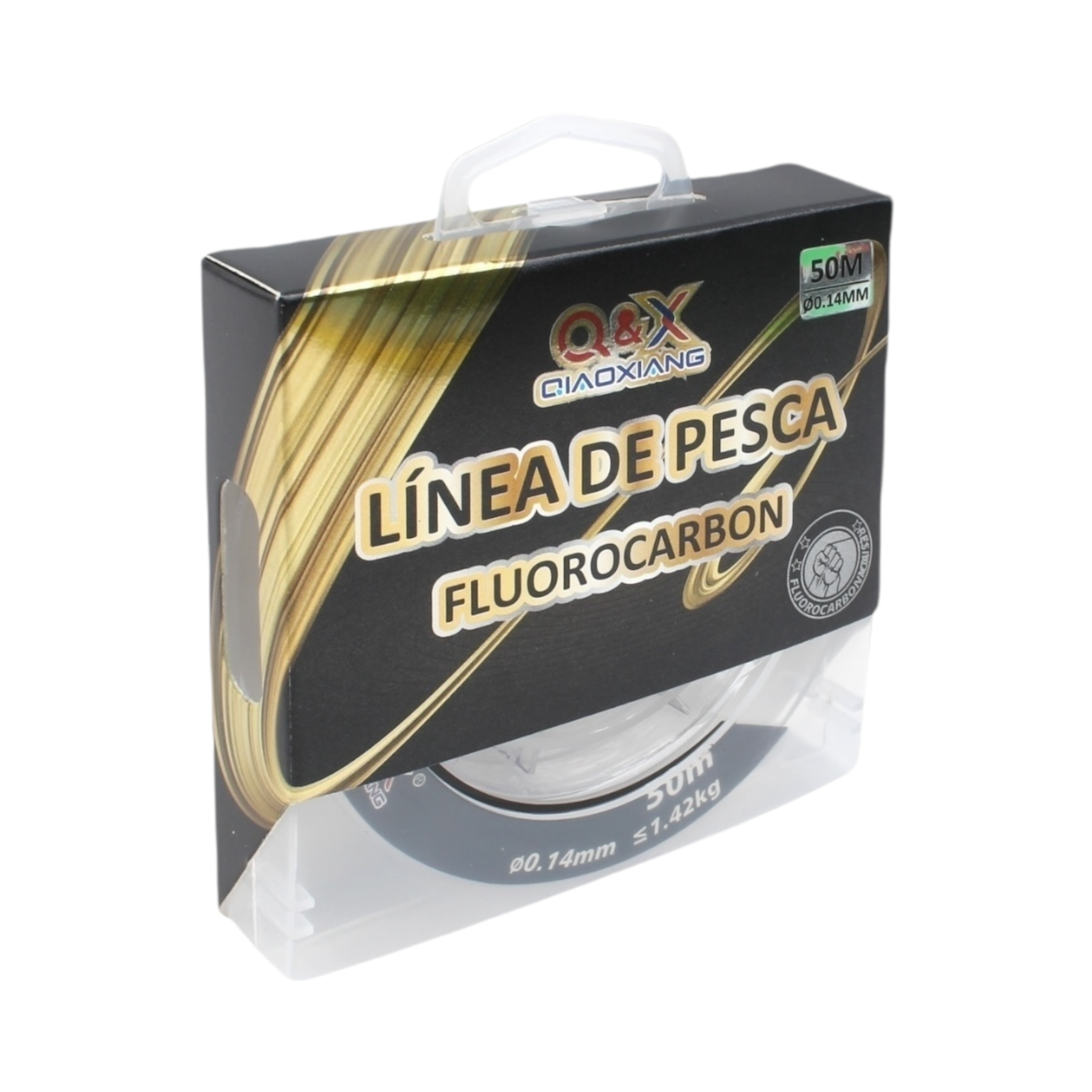 50M Línea de Fluorocarbono 0.14 mm