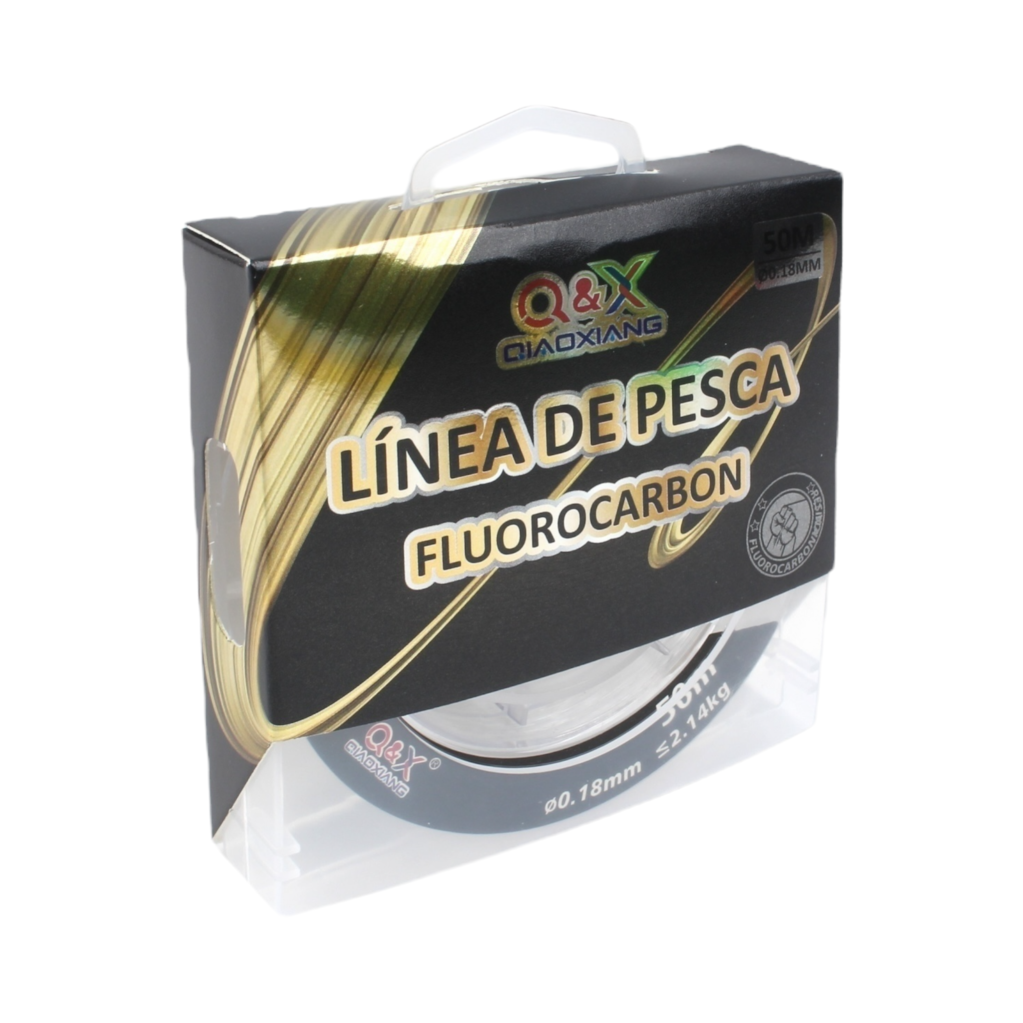 50M Línea de Fluorocarbono 0.18 mm