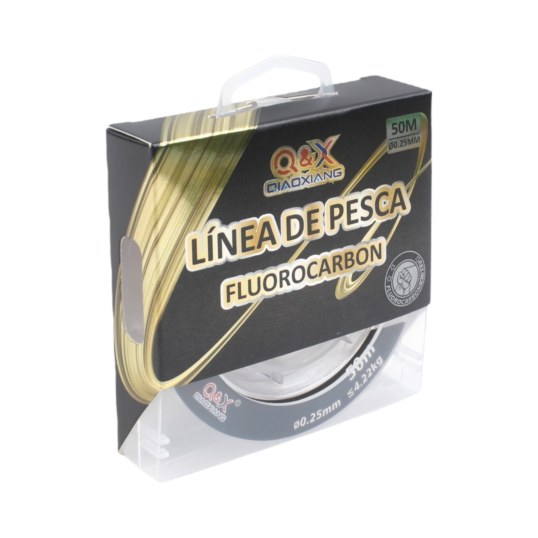 50M Línea de Fluorocarbono 0.25 mm