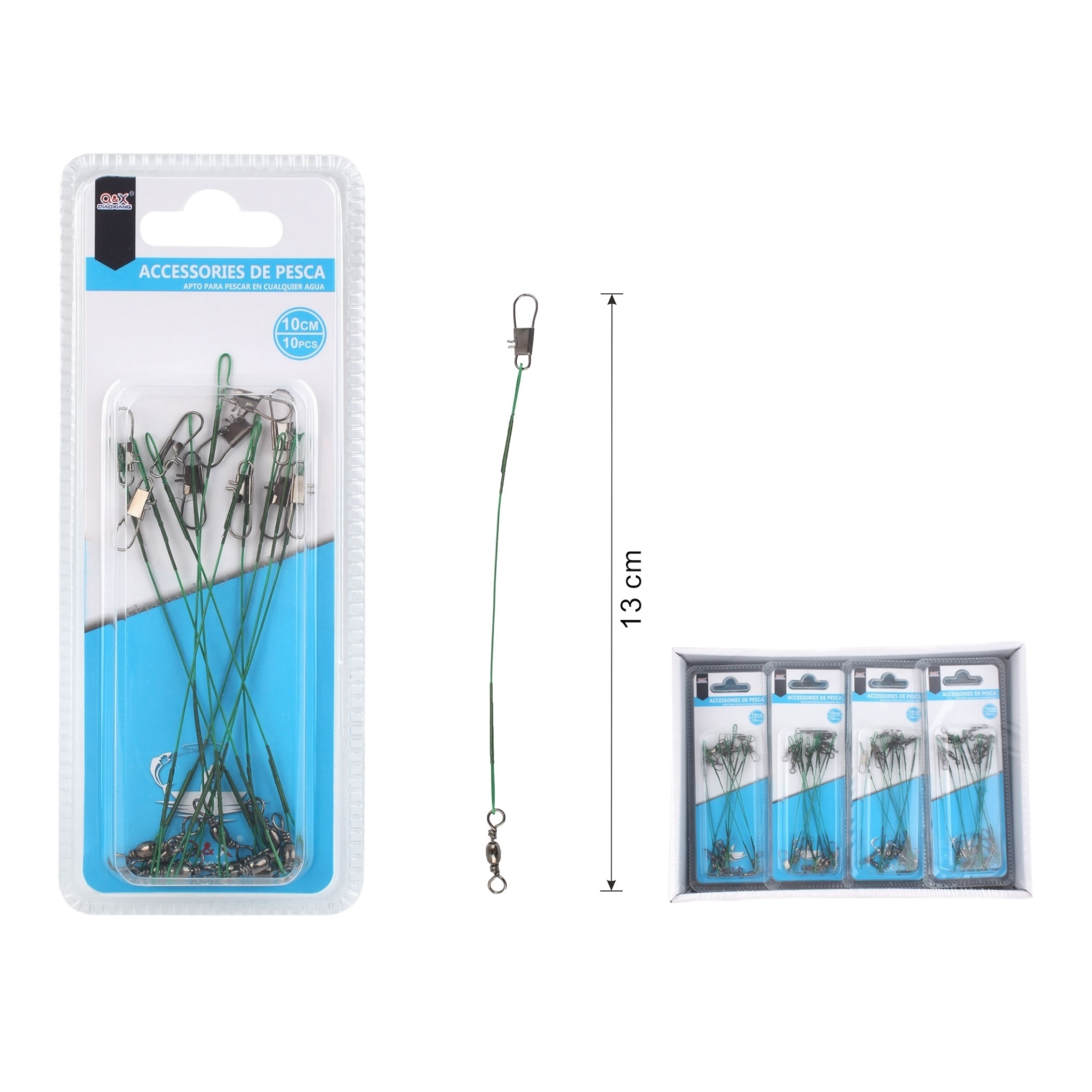 Alambre Verde para Pesca 10 cm (10 pcs)
