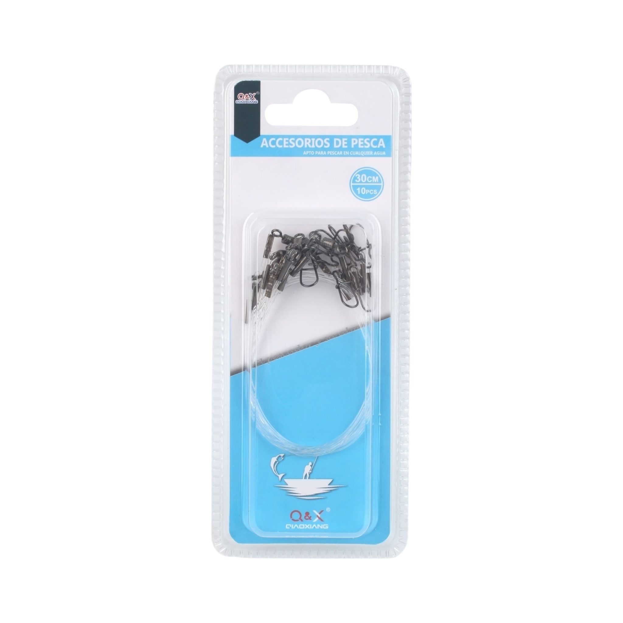 Línea con Nudo de Nylon 30 cm (10 pcs)