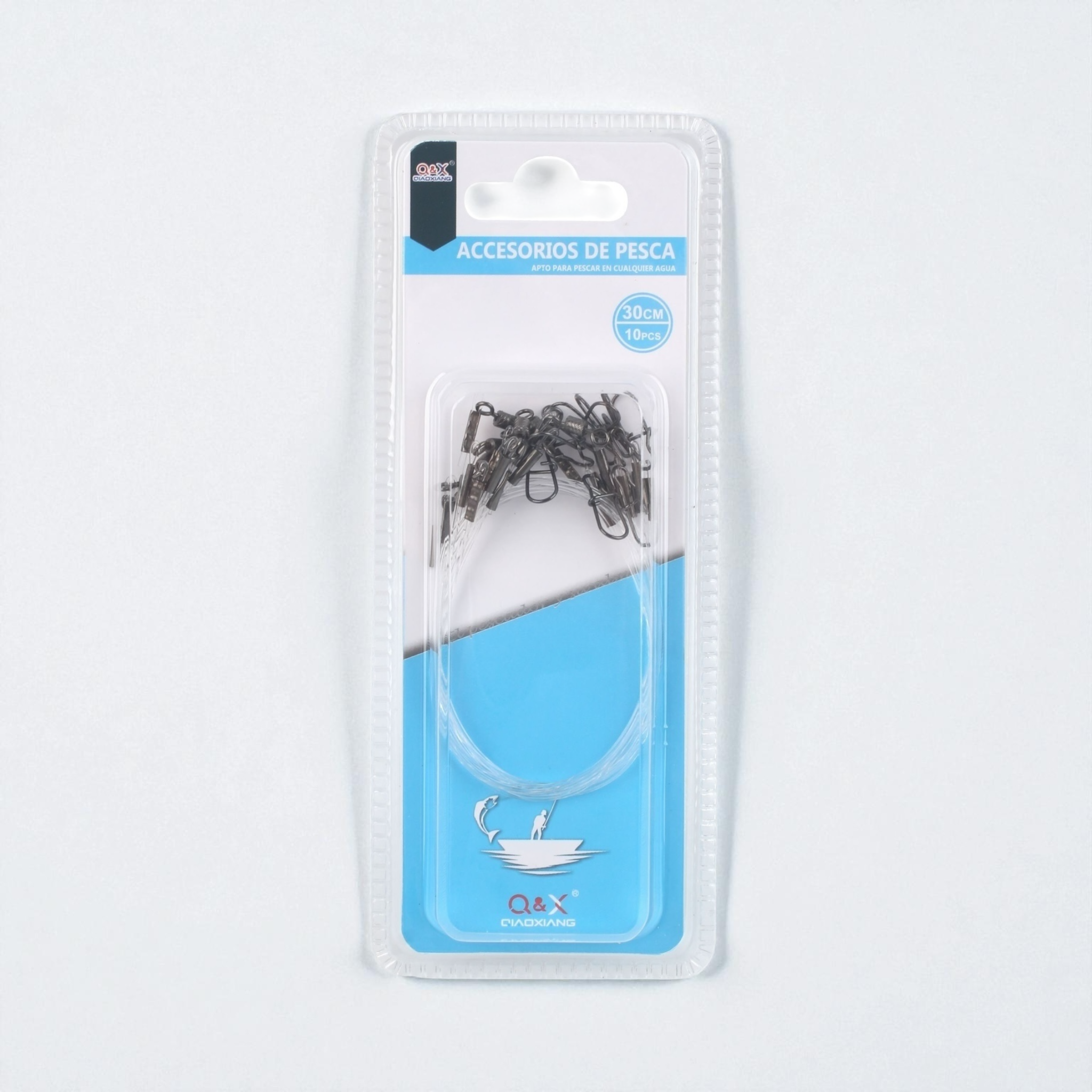 línea de nylon con nudo prearmada 30cm 10 piezas Qiaoxiang