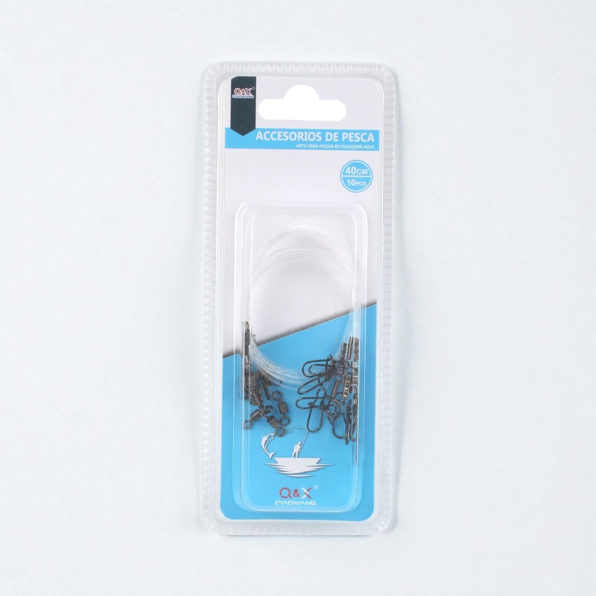 línea de nylon con nudo prearmada 40cm 10 piezas Qiaoxiang