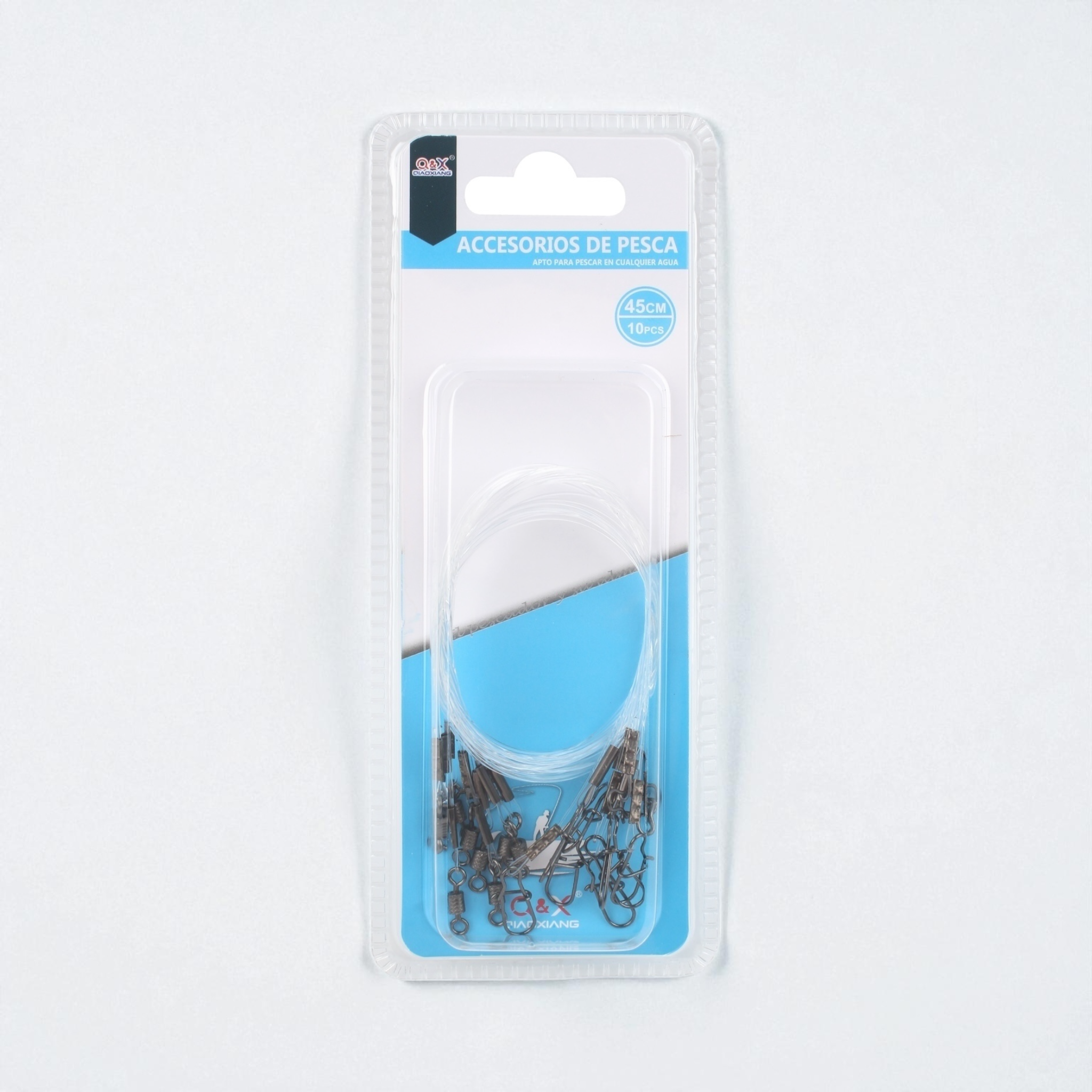 línea de nylon con nudo prearmada 45cm 10 piezas Qiaoxiang