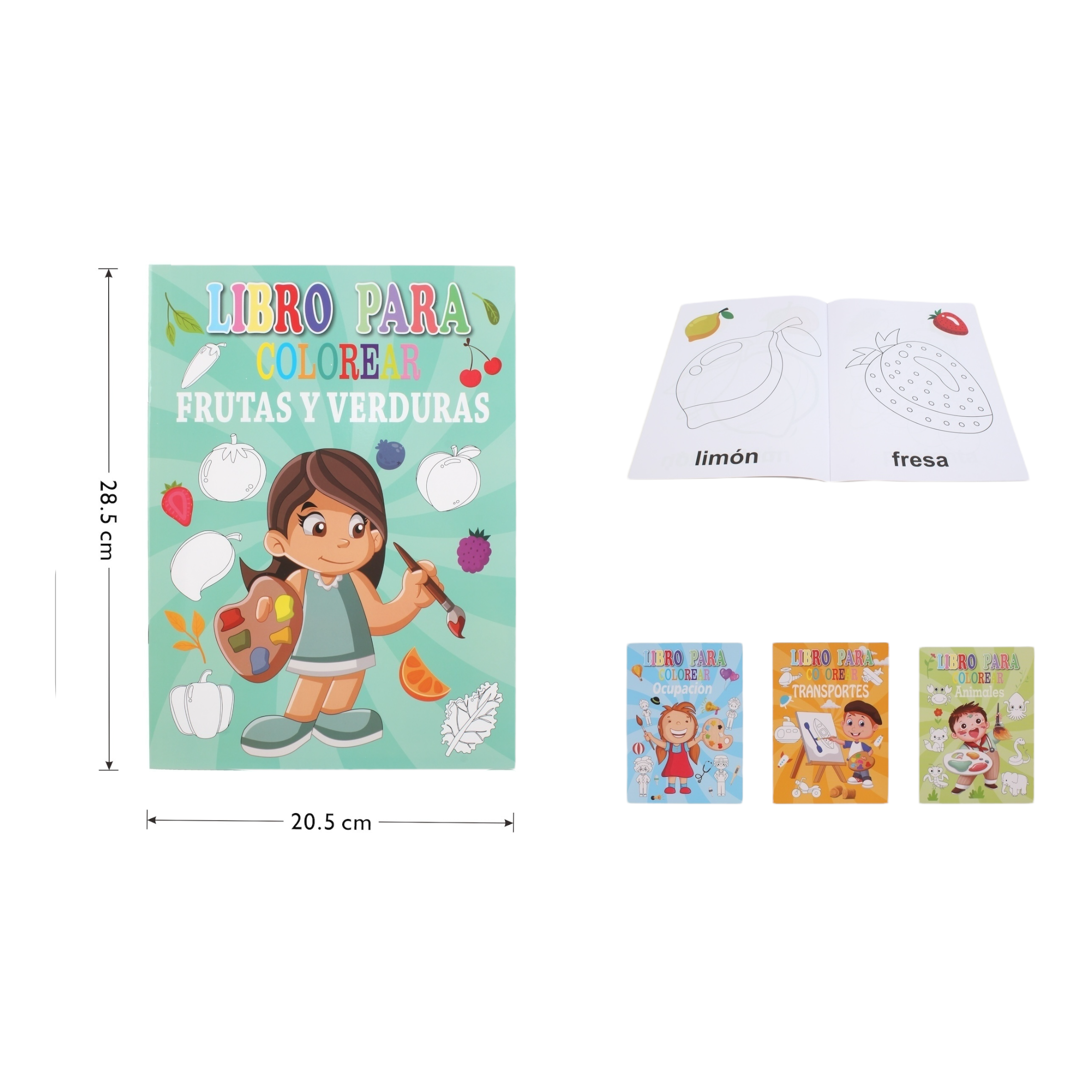 Libro para Colorear Infantil Temático – Creatividad Guiada