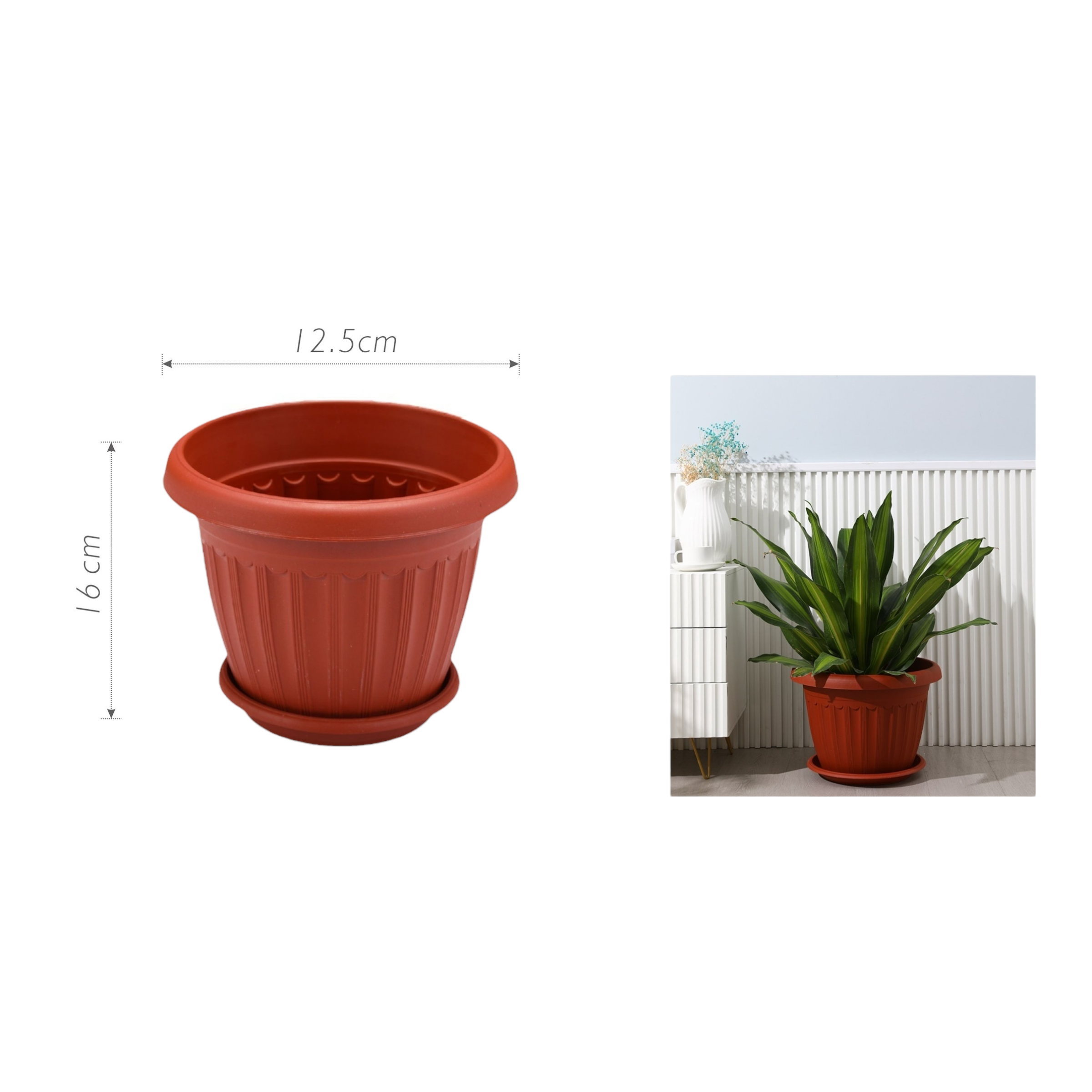 Macetero plástico LH2001 16×12.5 cm