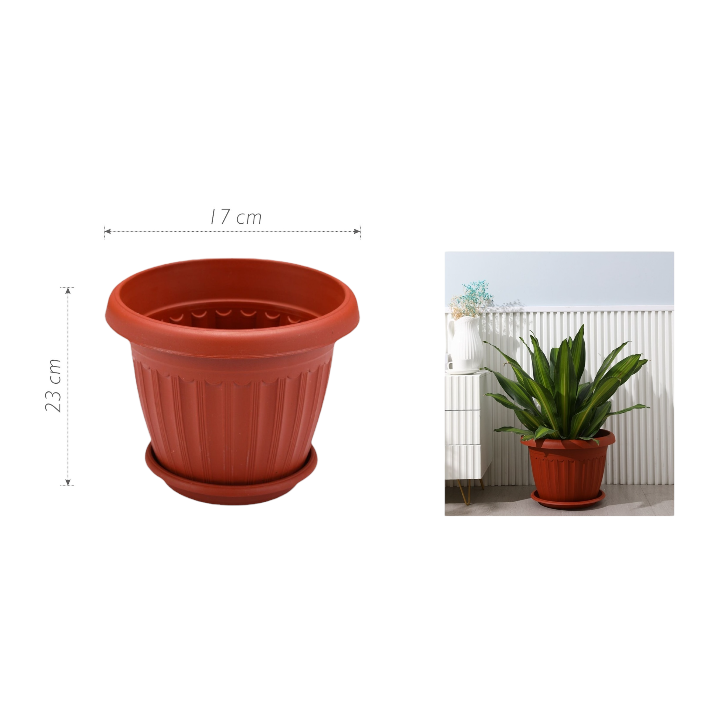 Macetero plástico LH2004 23×17 cm