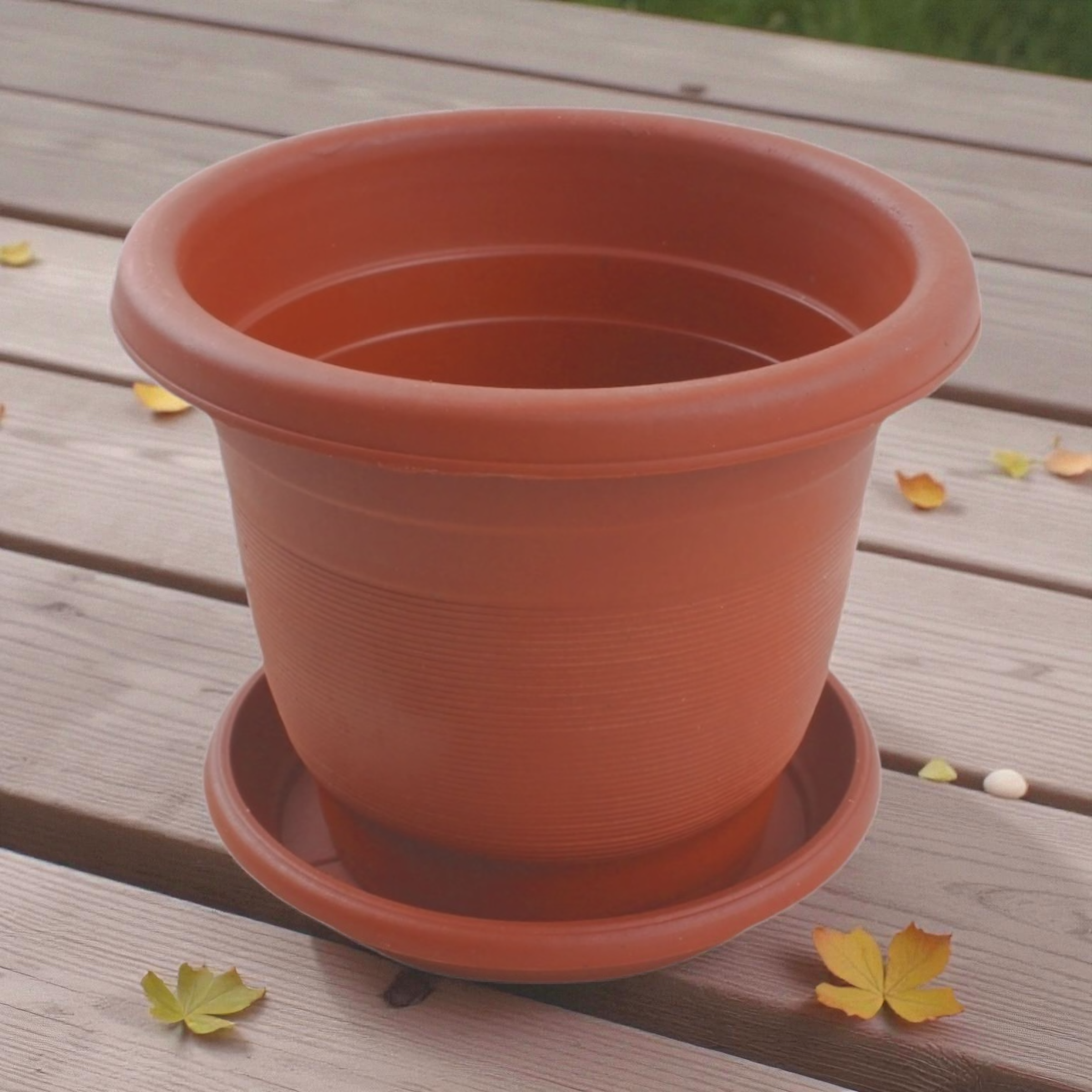 Macetero plástico LH1902 18.5×14 cm maceta decorativa para jardín y hogar