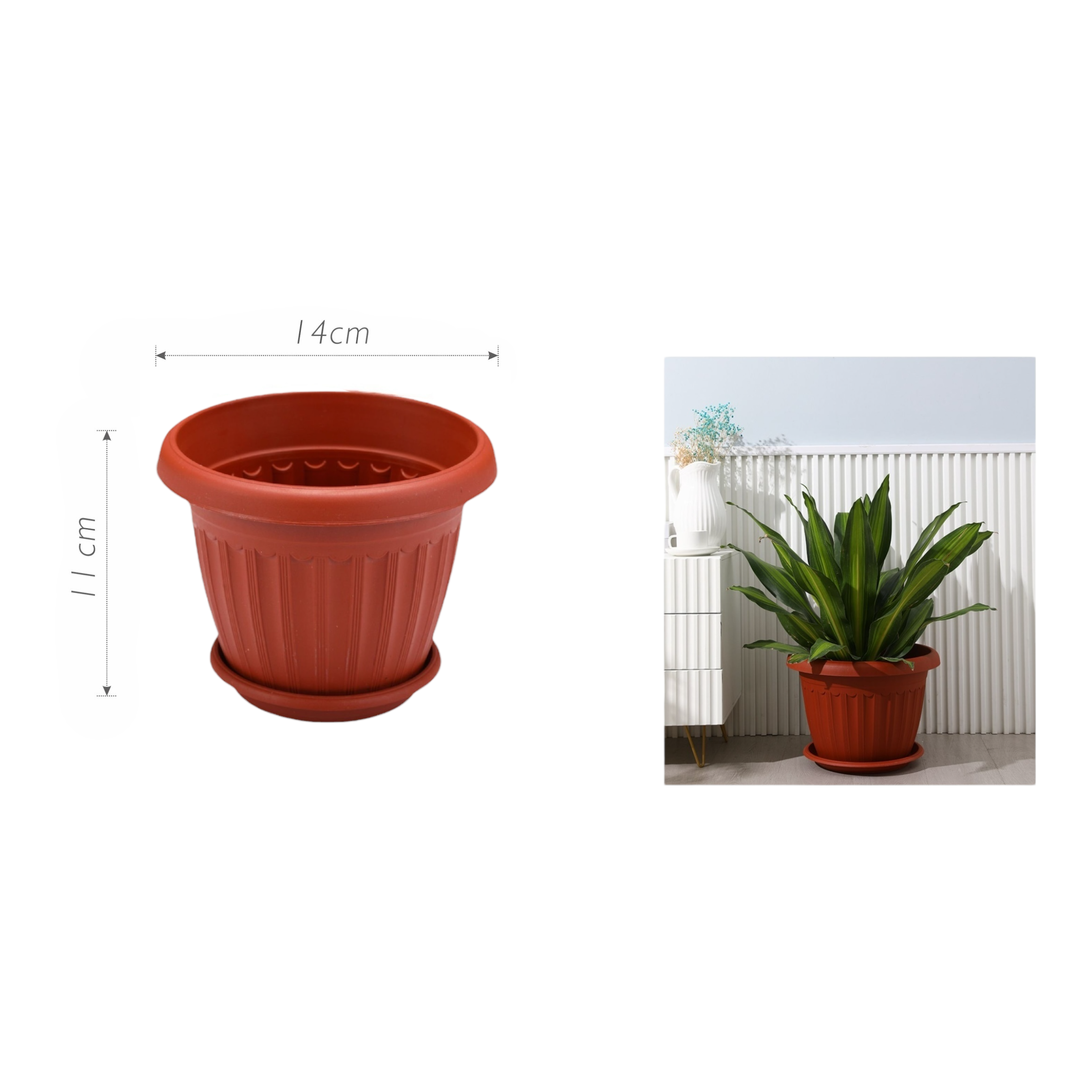 Macetero plástico LH2000 14×11 cm