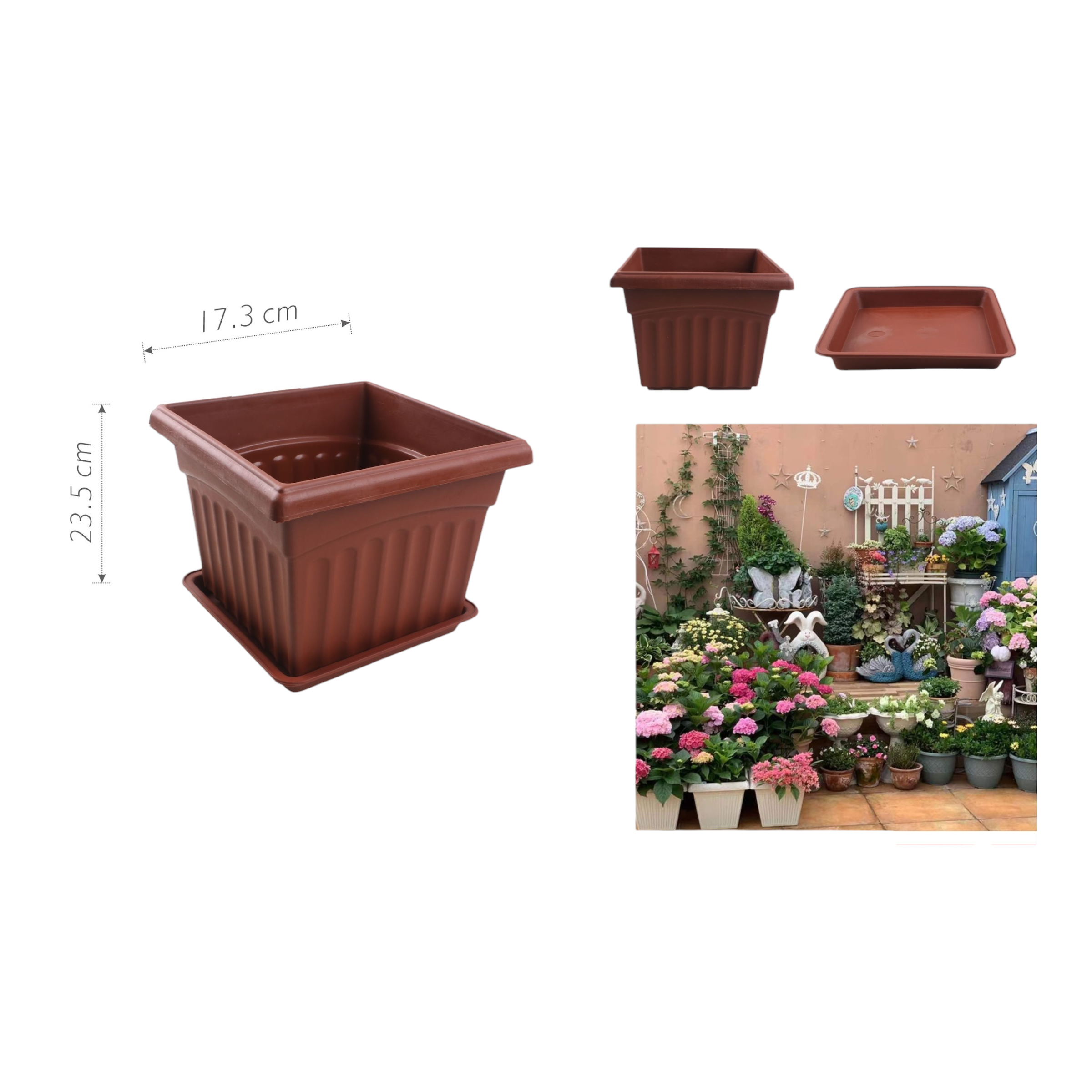 Macetero plástico 5003 23.5×17.3 cm