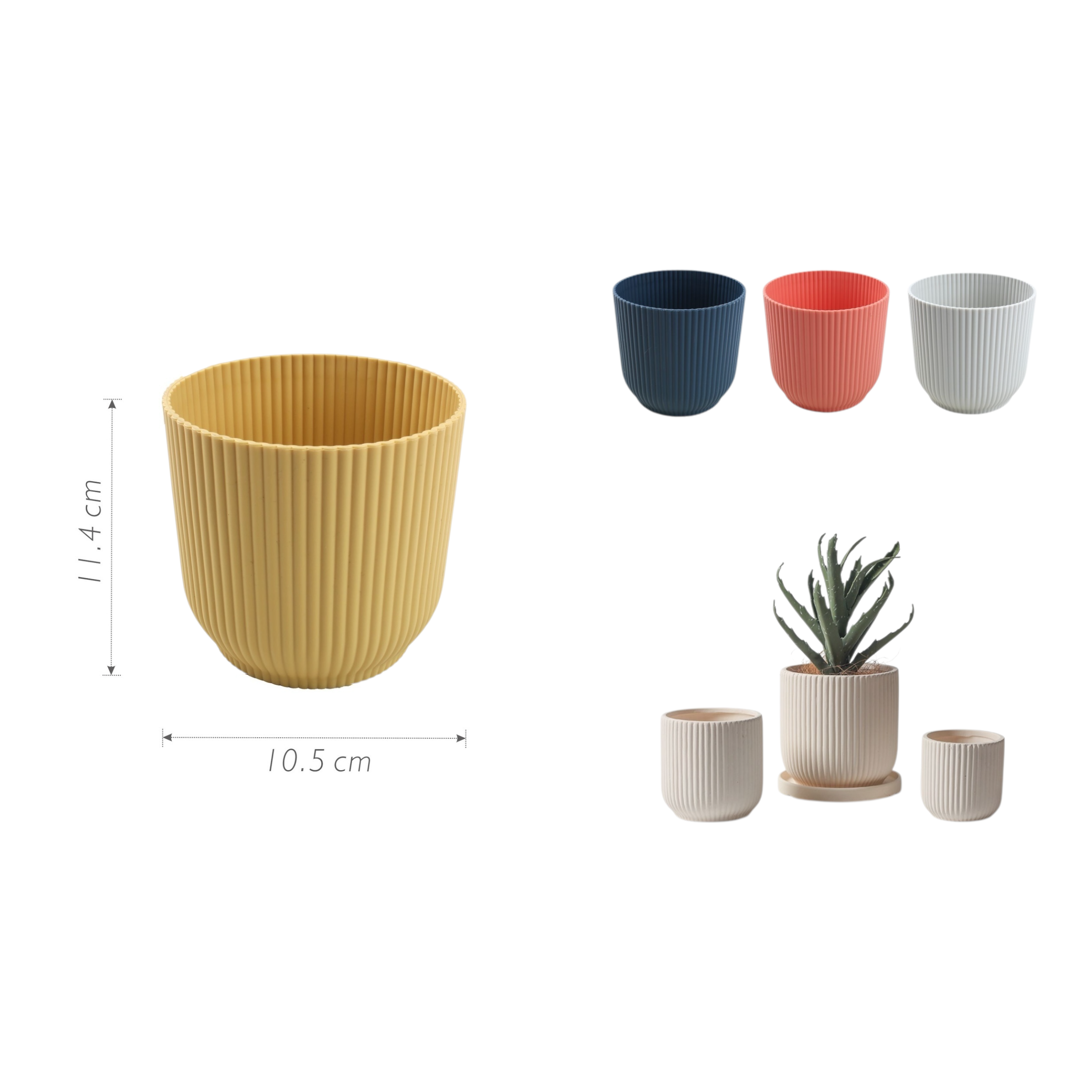 Macetero plástico TW-0C 11.4×10.5 cm