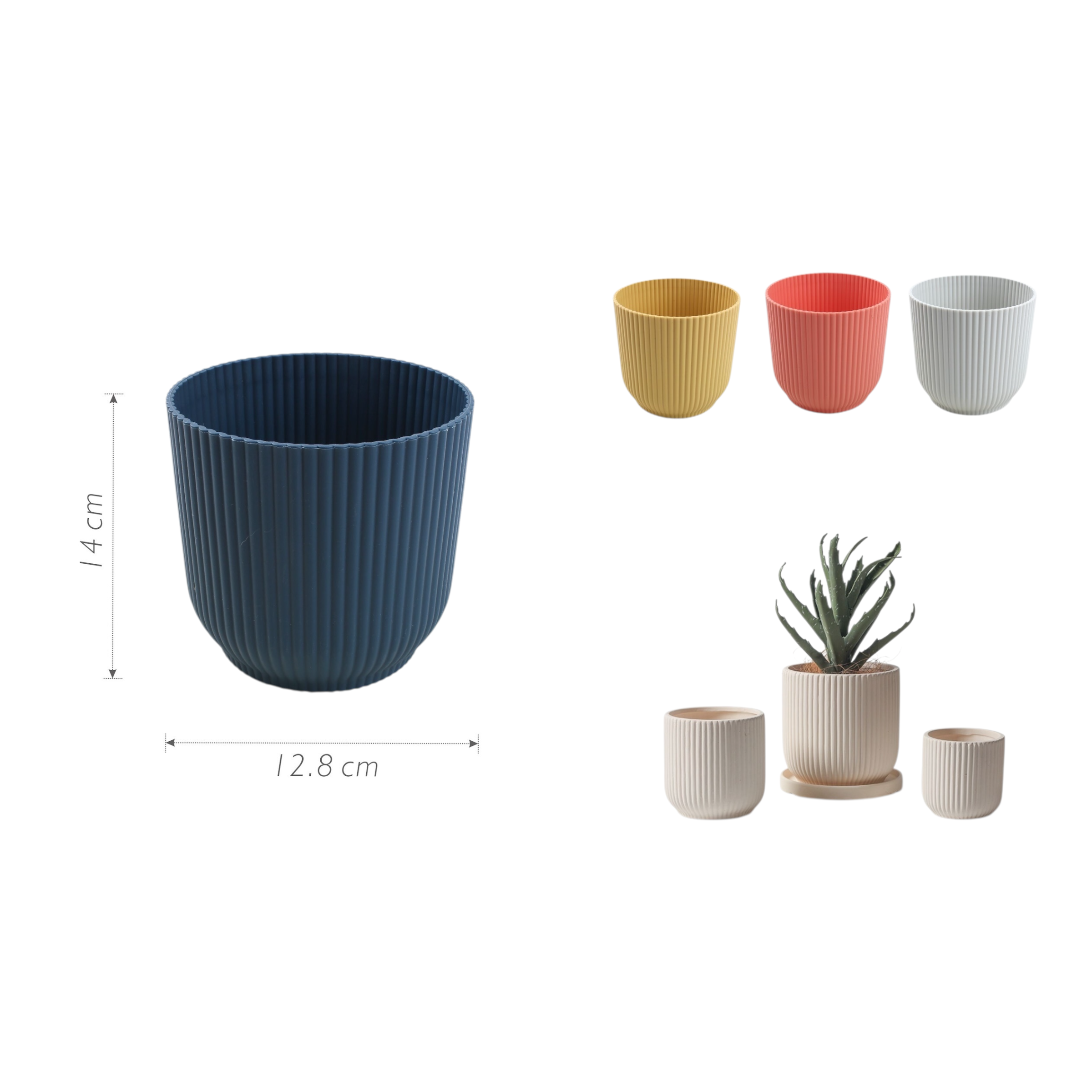 Macetero plástico TW-1C 14×12.8 cm