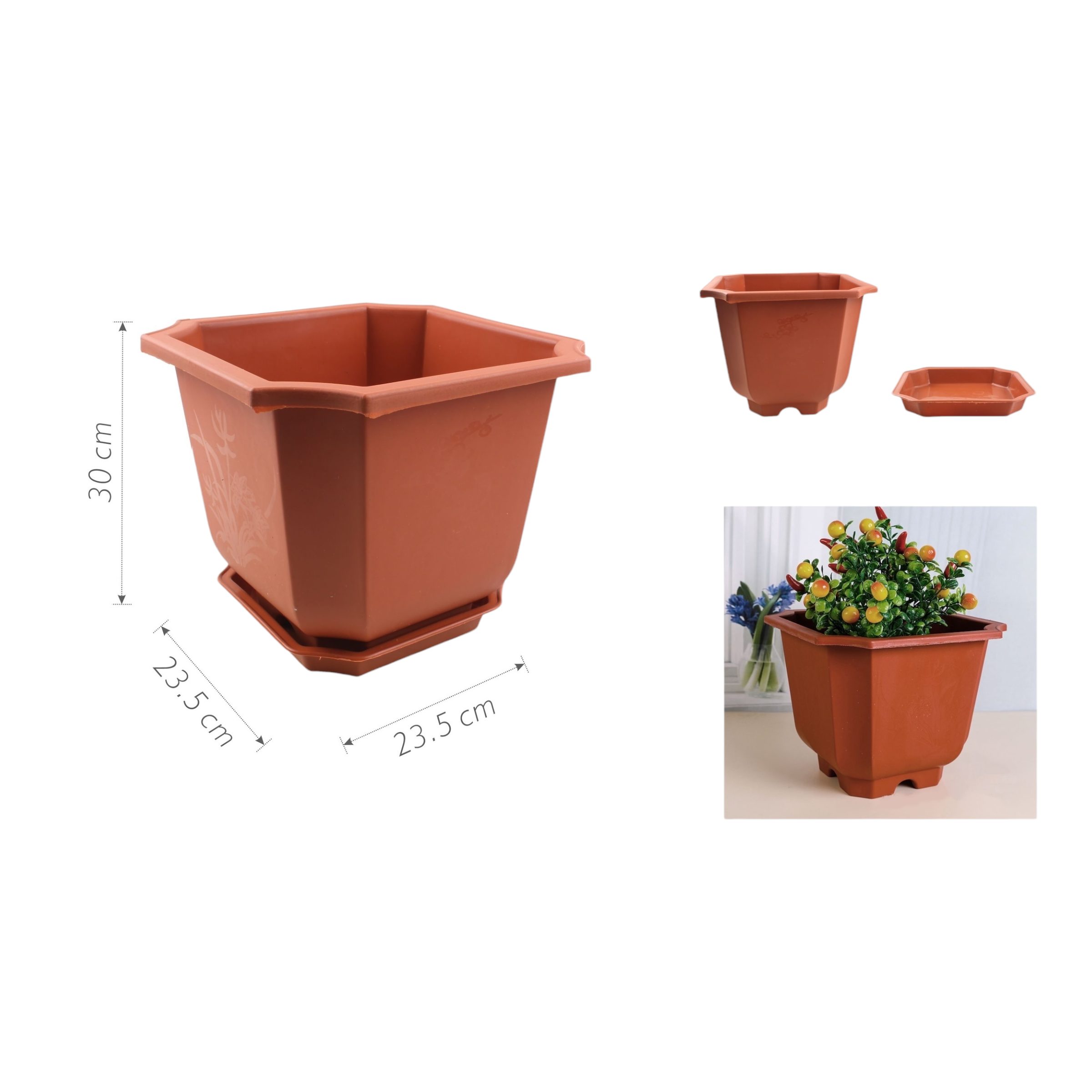 Macetero plástico ZY320×320 30×23.5 cm