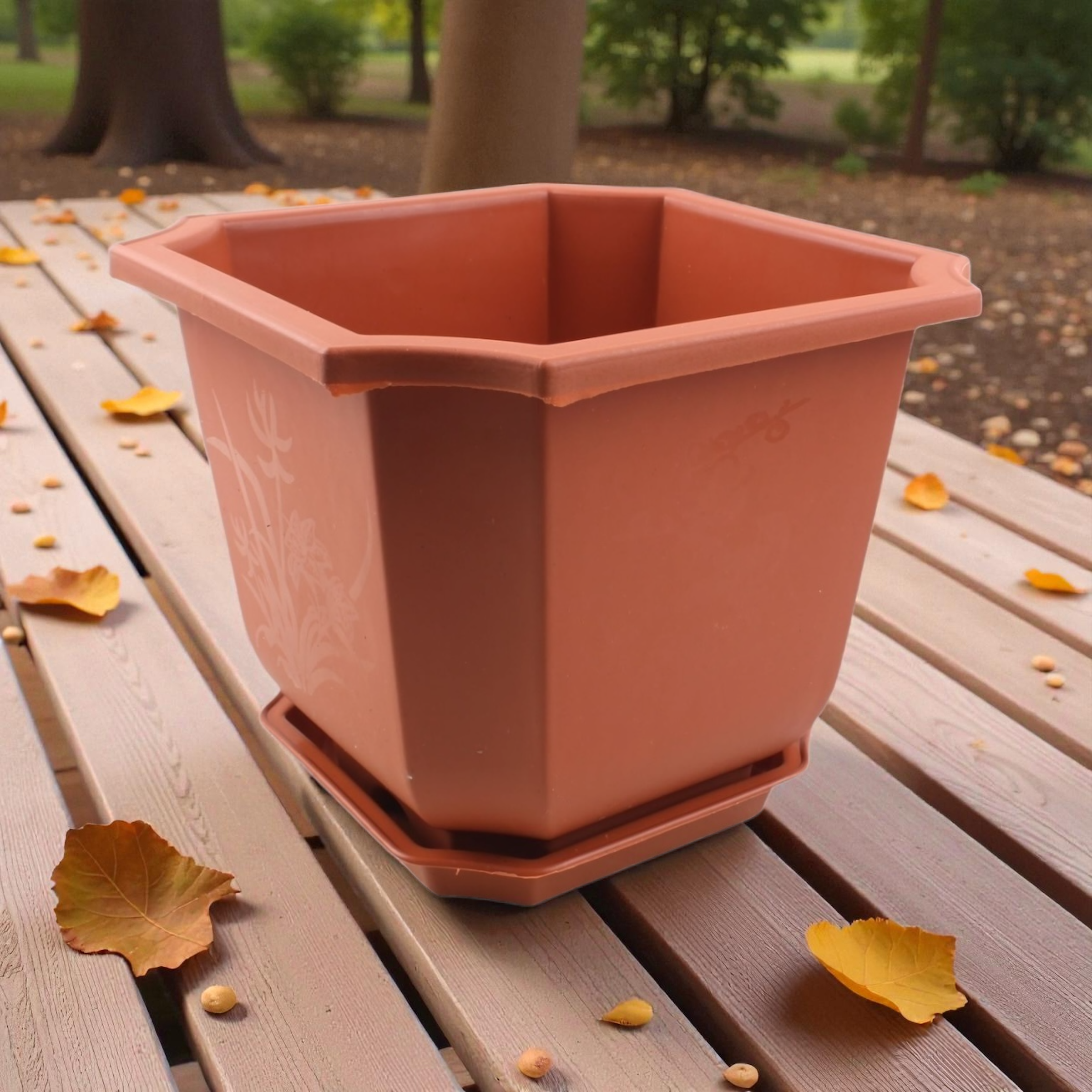 Macetero plástico ZY320×320 30×23.5 cm maceta decorativa para jardín y hogar