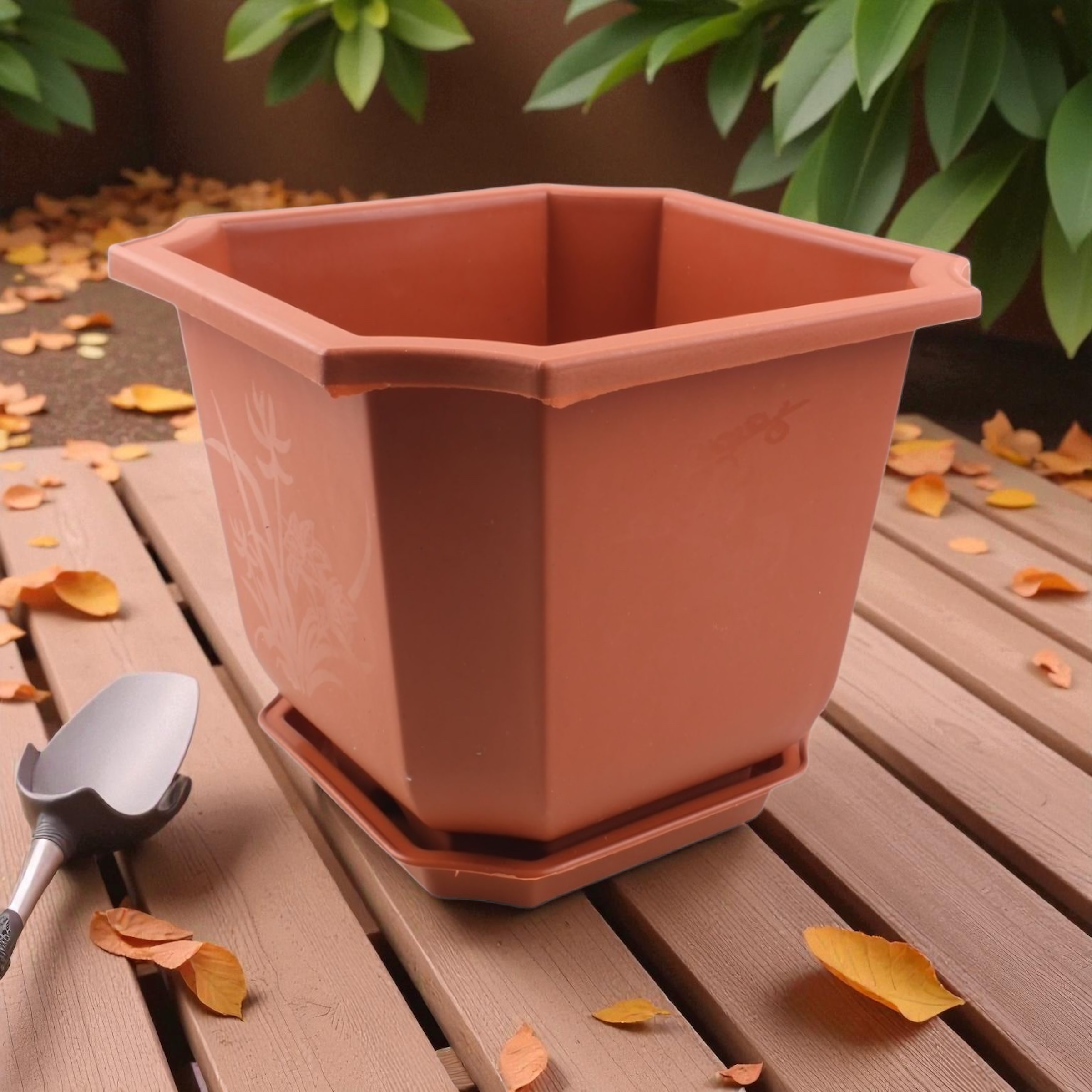 Macetero plástico ZY360×360 32.5×25 cm maceta decorativa para jardín y hogar