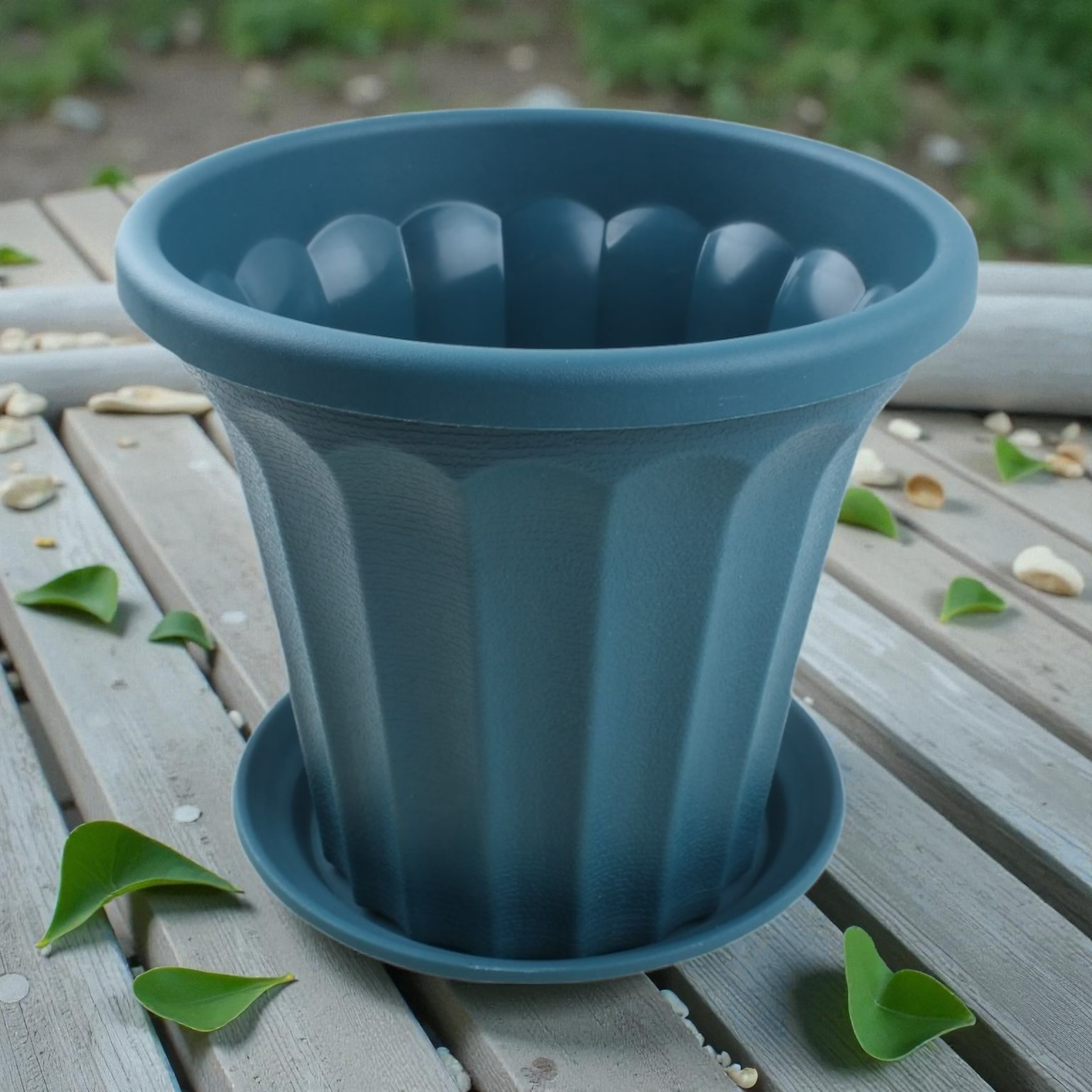 Macetero plástico ZY1602 24.5×22 cm maceta decorativa para jardín y hogar