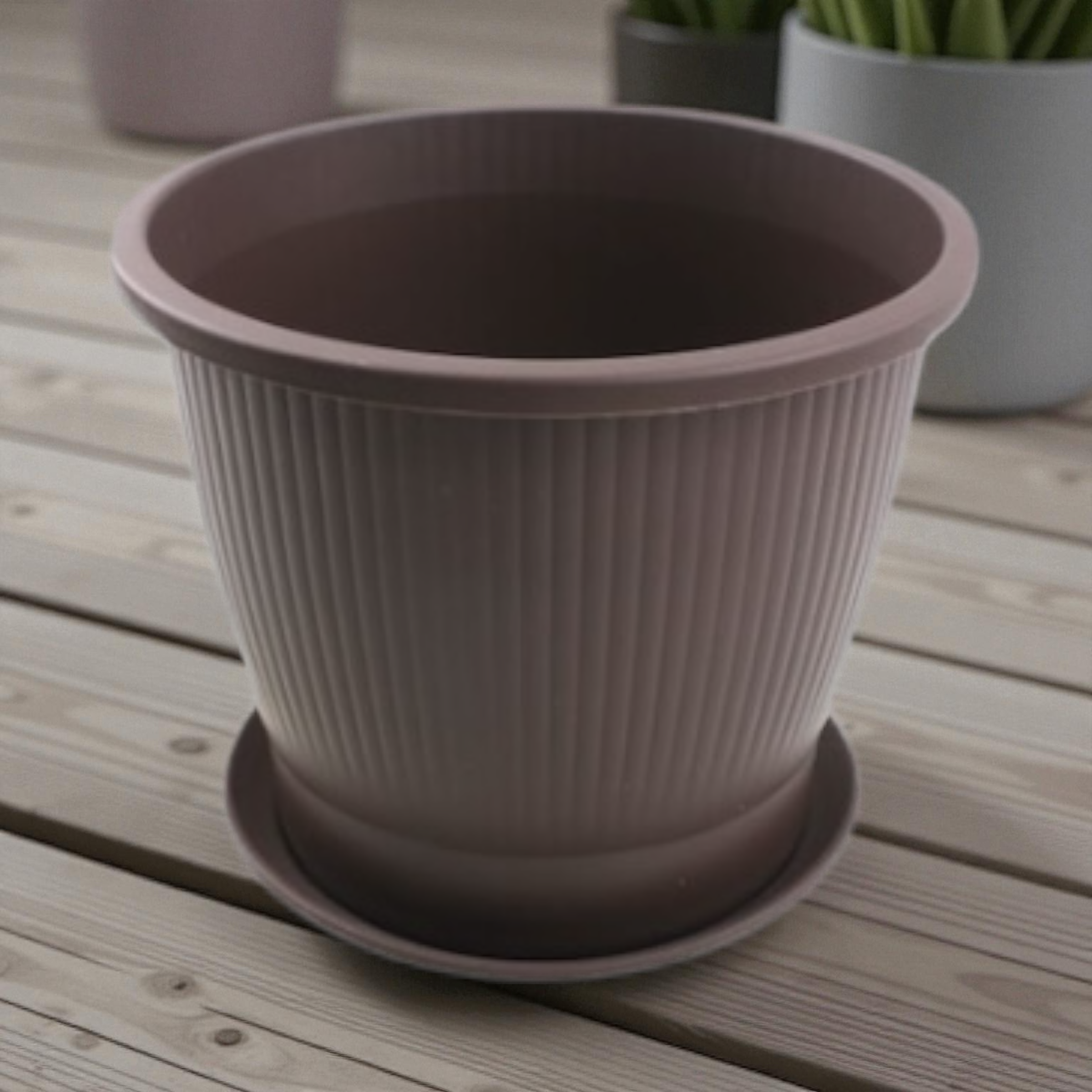 Macetero plástico ZY1703 29×24.5 cm maceta decorativa para jardín y hogar