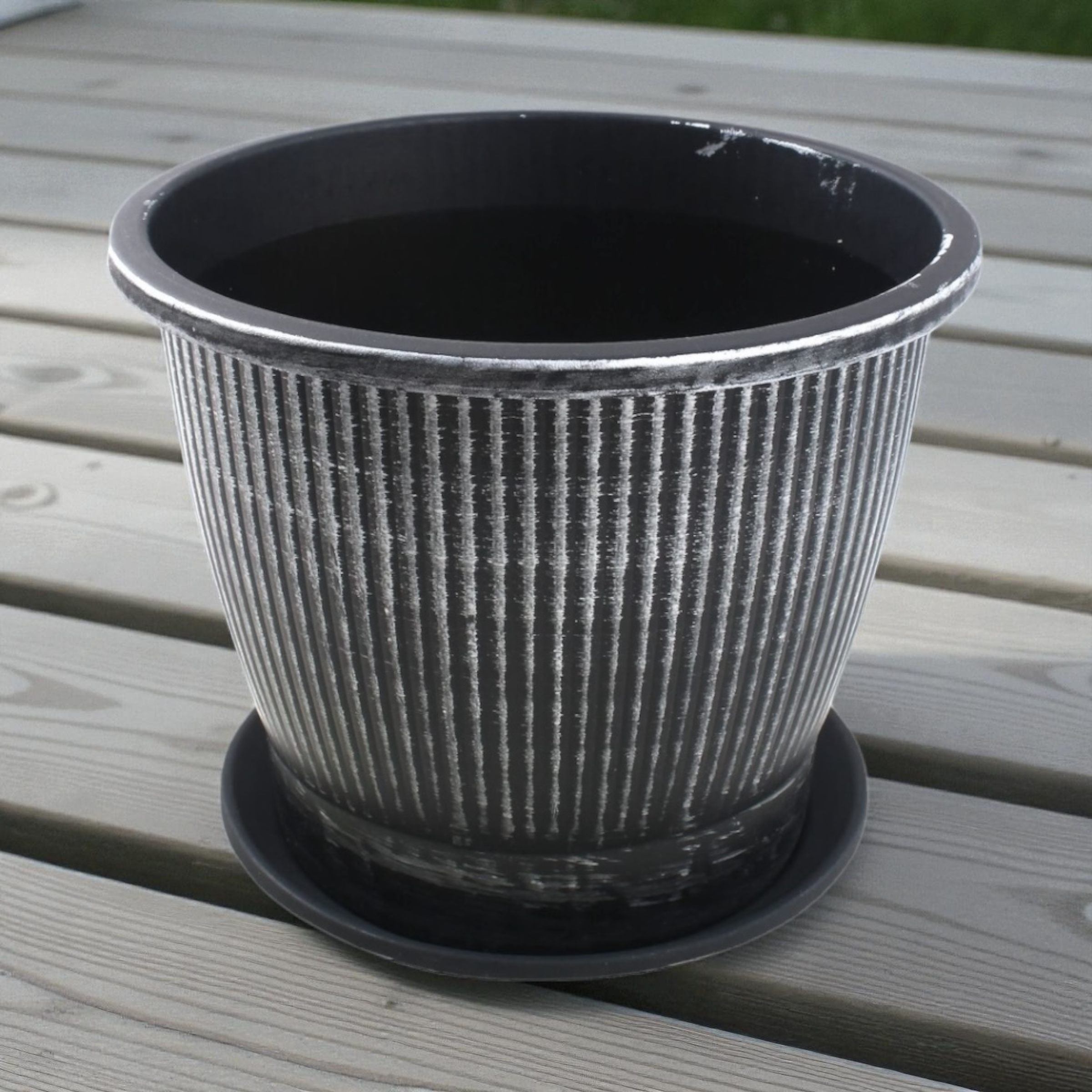 Macetero plástico ZY1701S 19.5×16 cm maceta decorativa para jardín y hogar