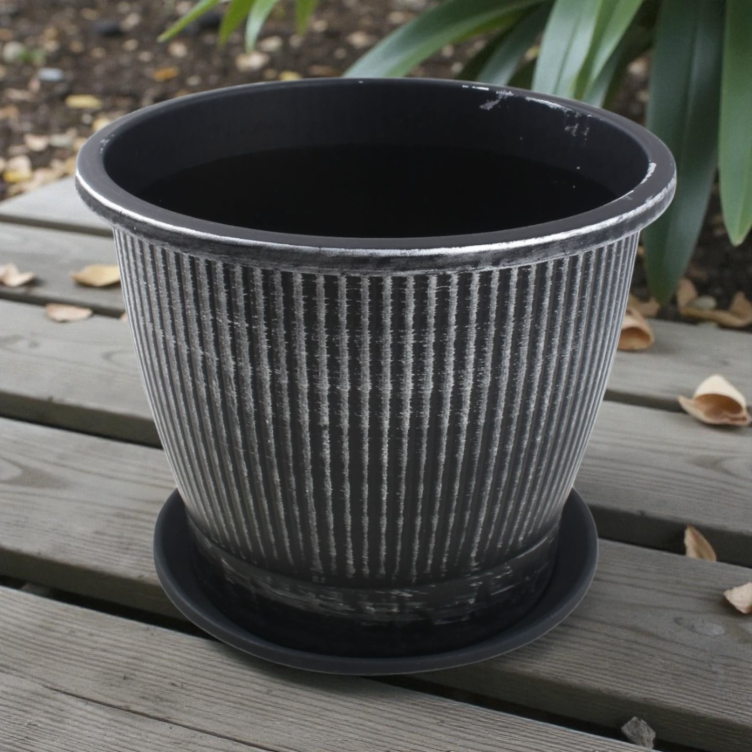 Macetero plástico ZY1704S 34×28.5 cm maceta decorativa para jardín y hogar