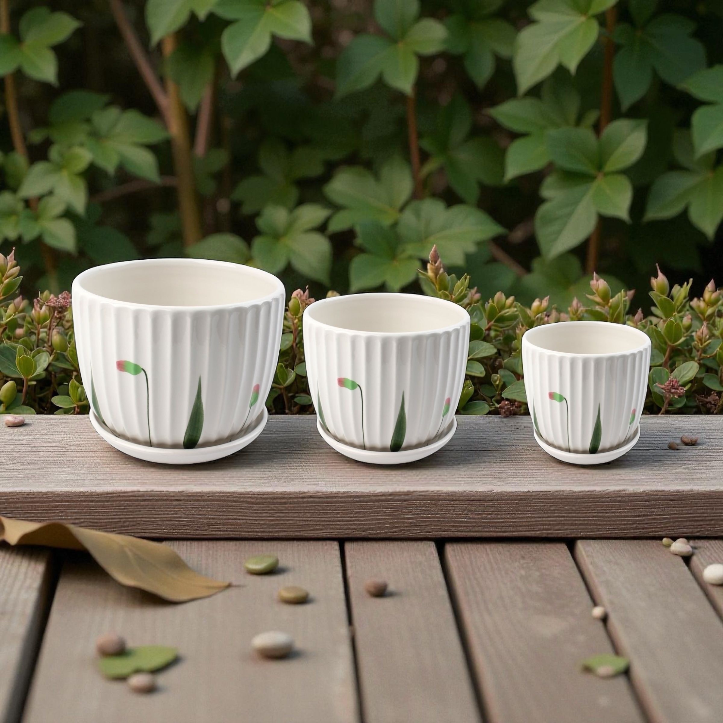 Macetero cerámico TX63002 set decorativo para el hogar