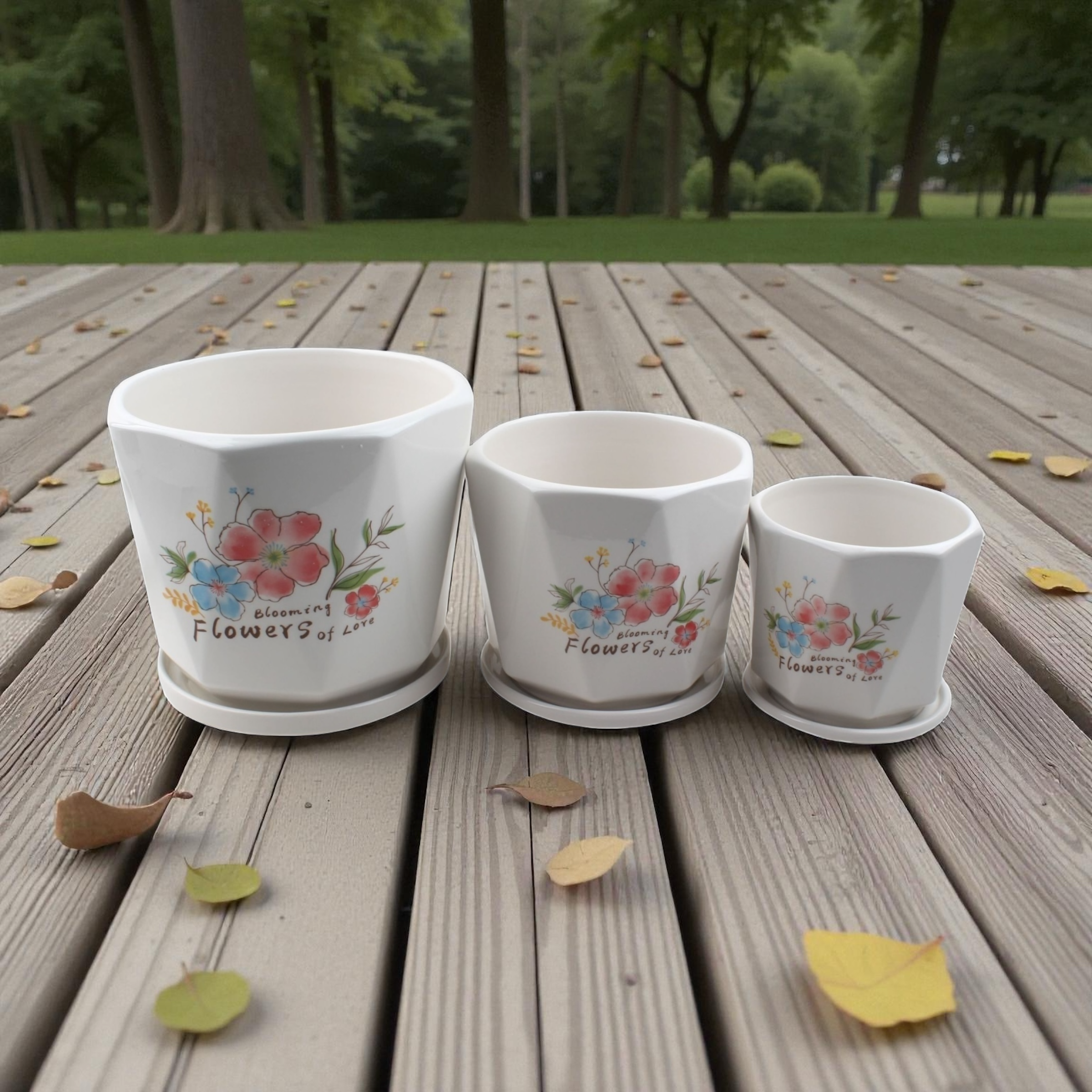 Macetero cerámico TX6709489 set decorativo para el hogar