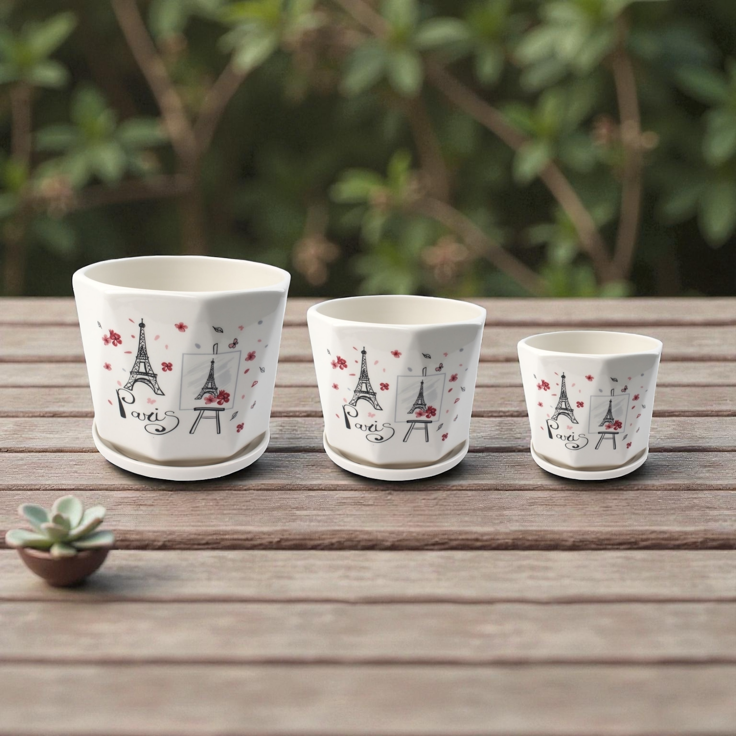 Macetero cerámico TX67321 set decorativo para el hogar