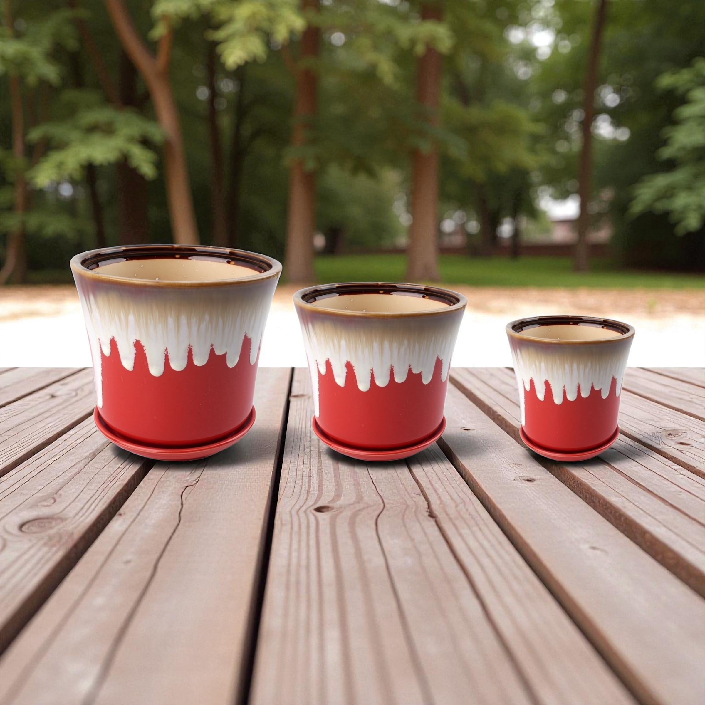 Macetero cerámico SM8S set decorativo para el hogar