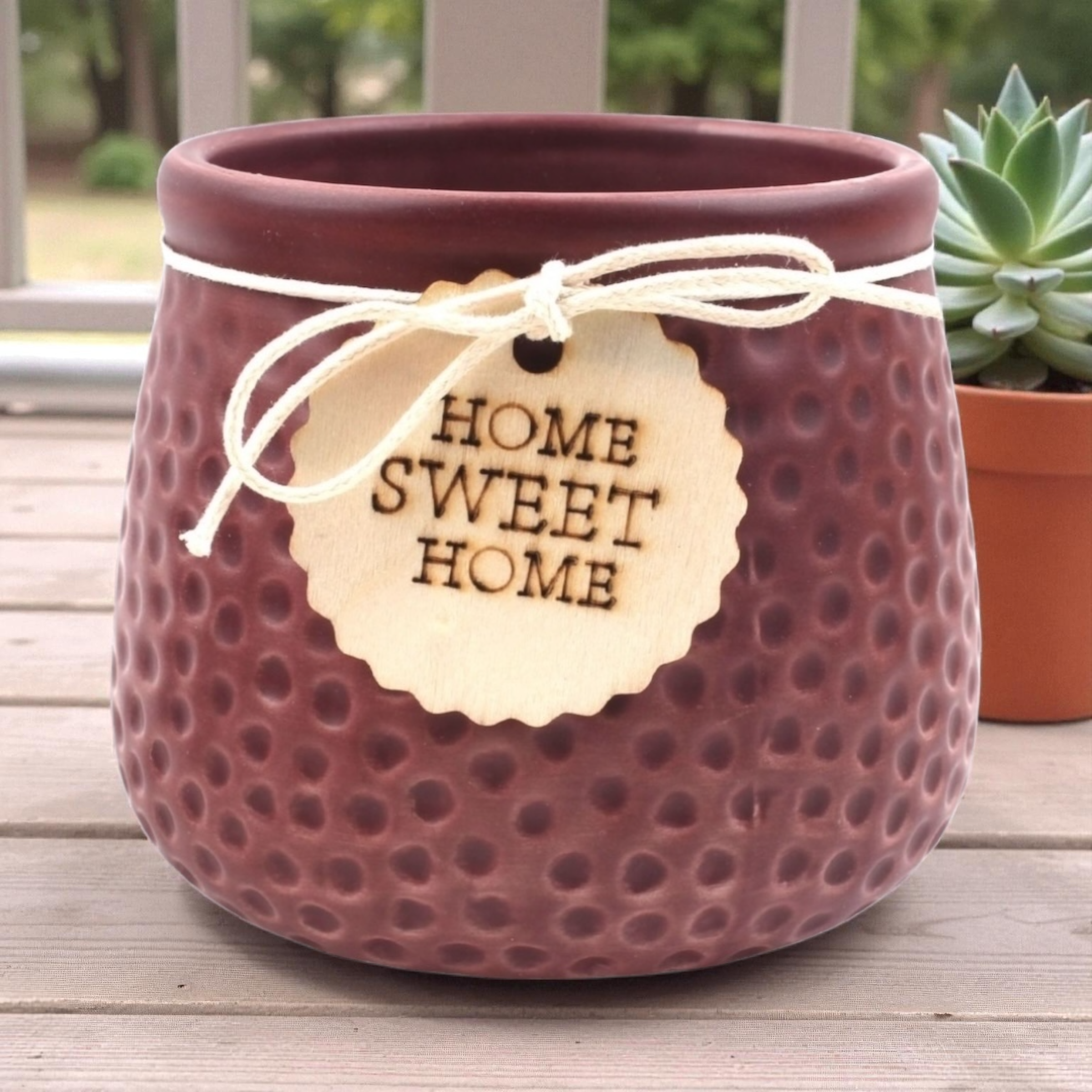 Macetero cerámico DS1015-2 oscuro set decorativo para el hogar