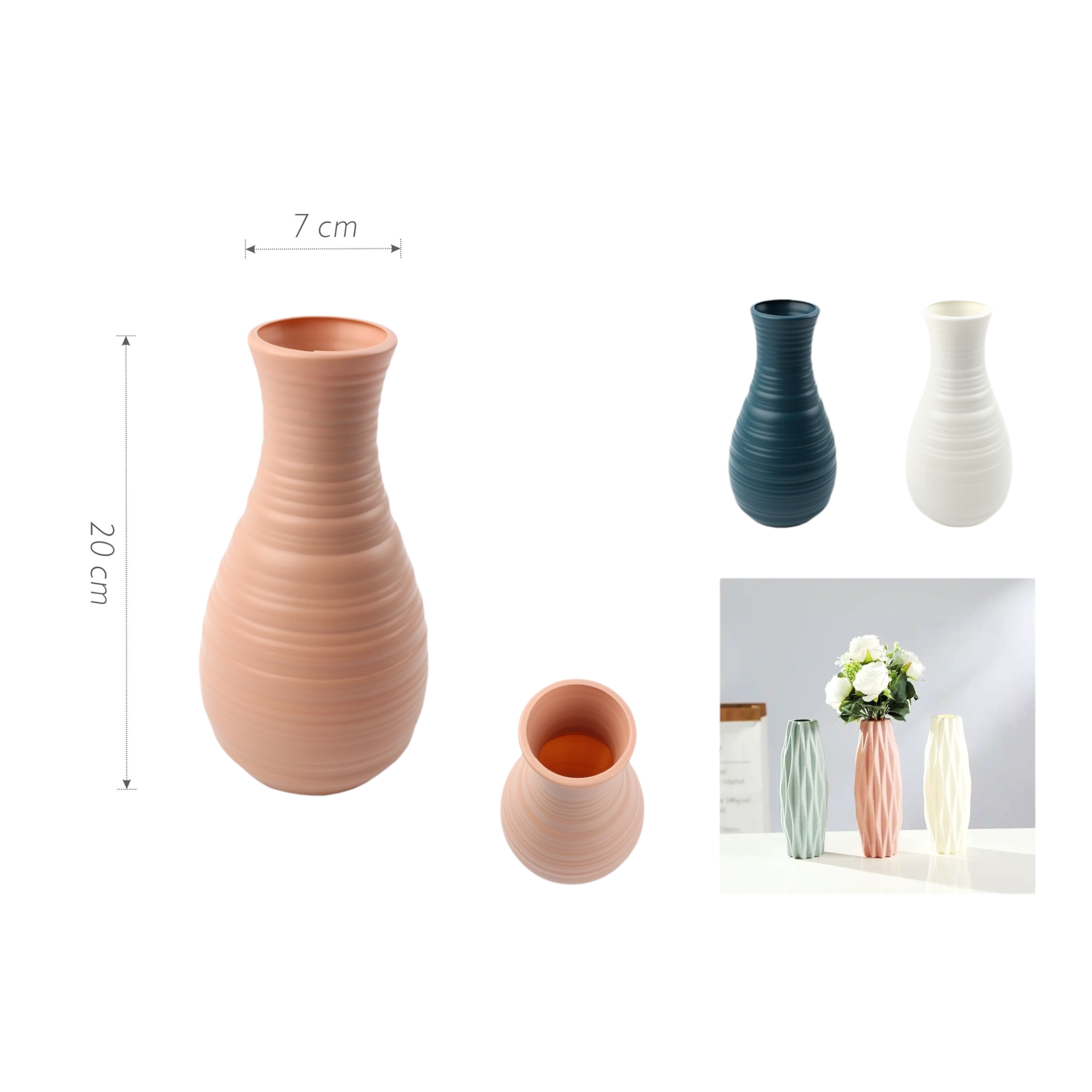 Florero JH11 20×7 cm