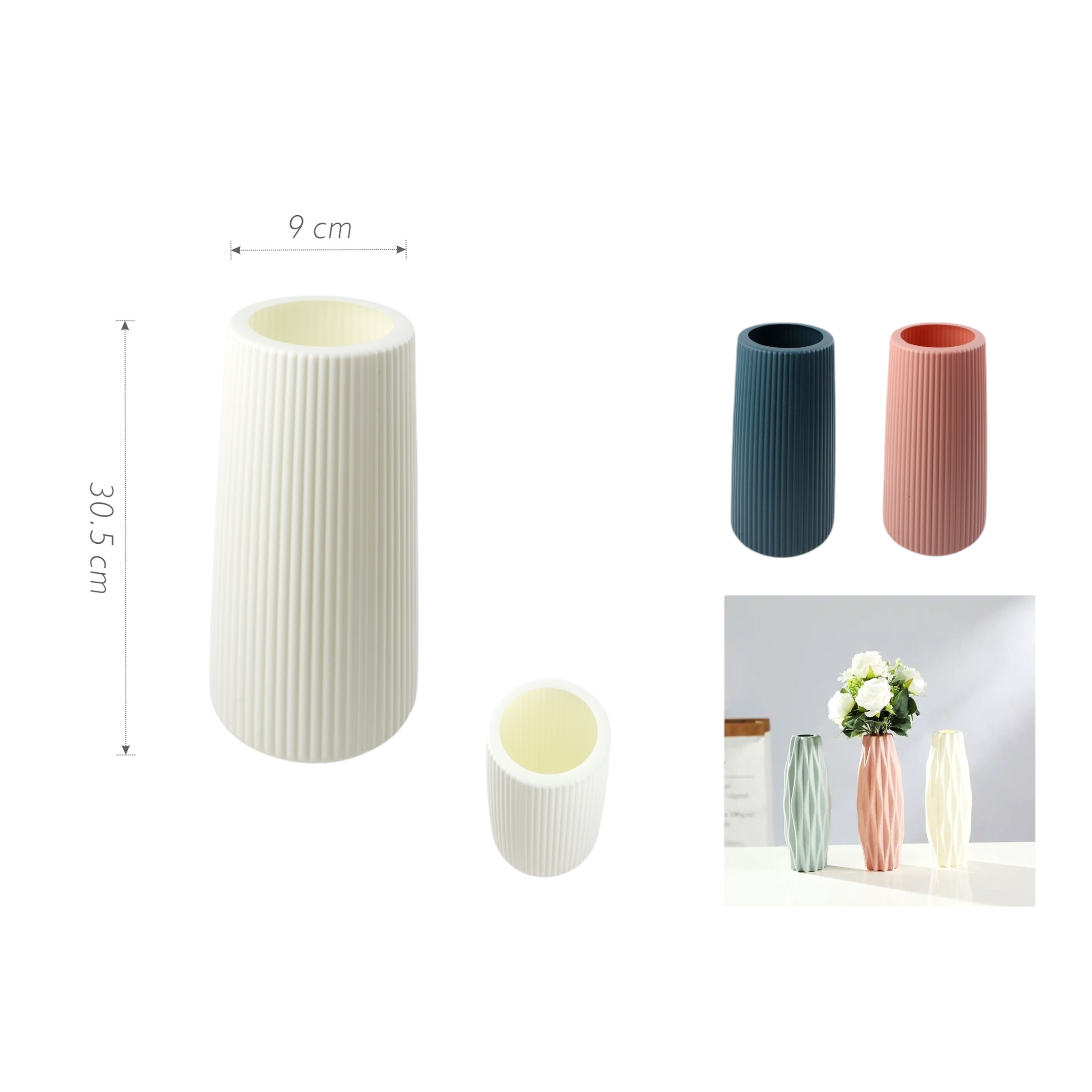 Florero JH34 30.5×9 cm