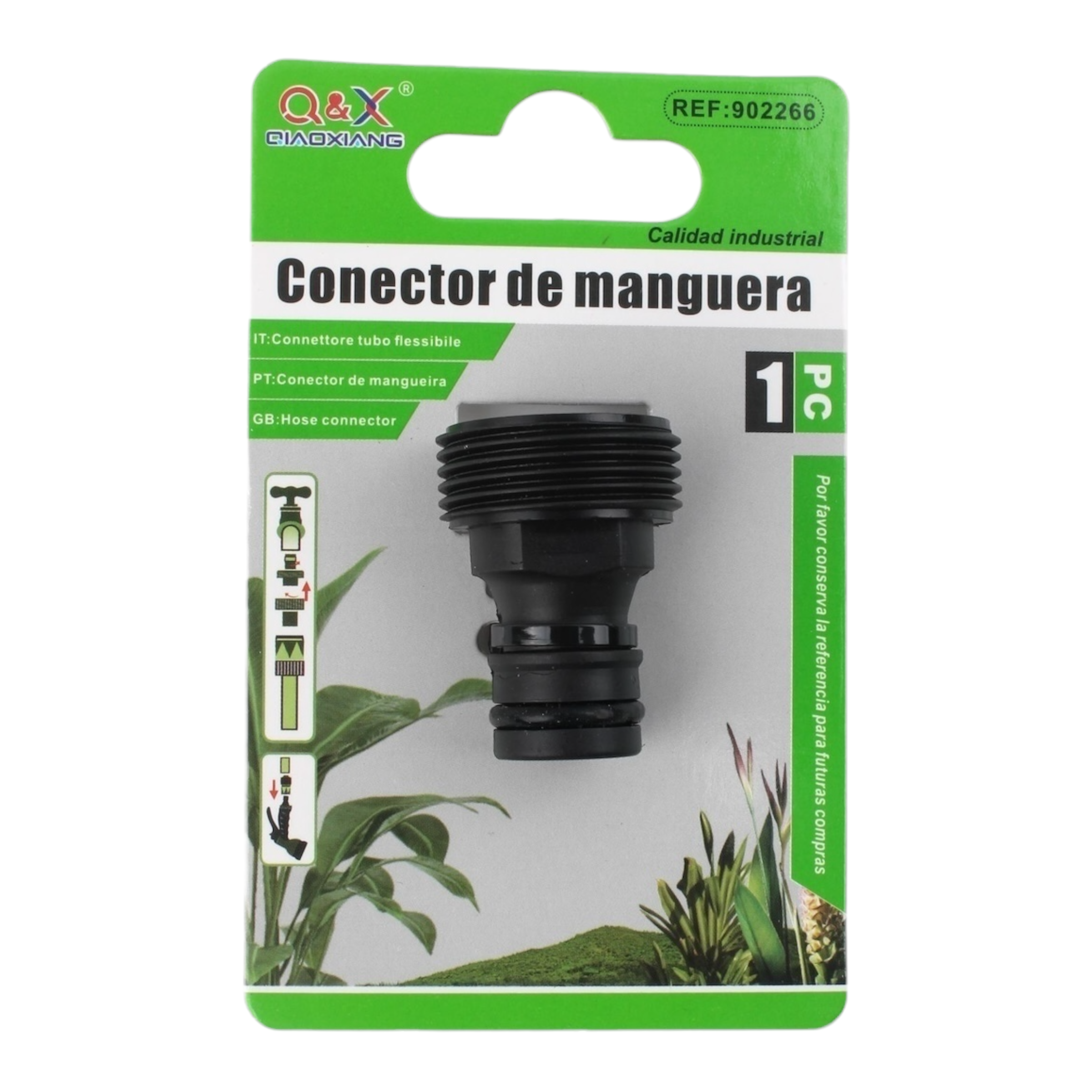 Conector boquilla para manguera
